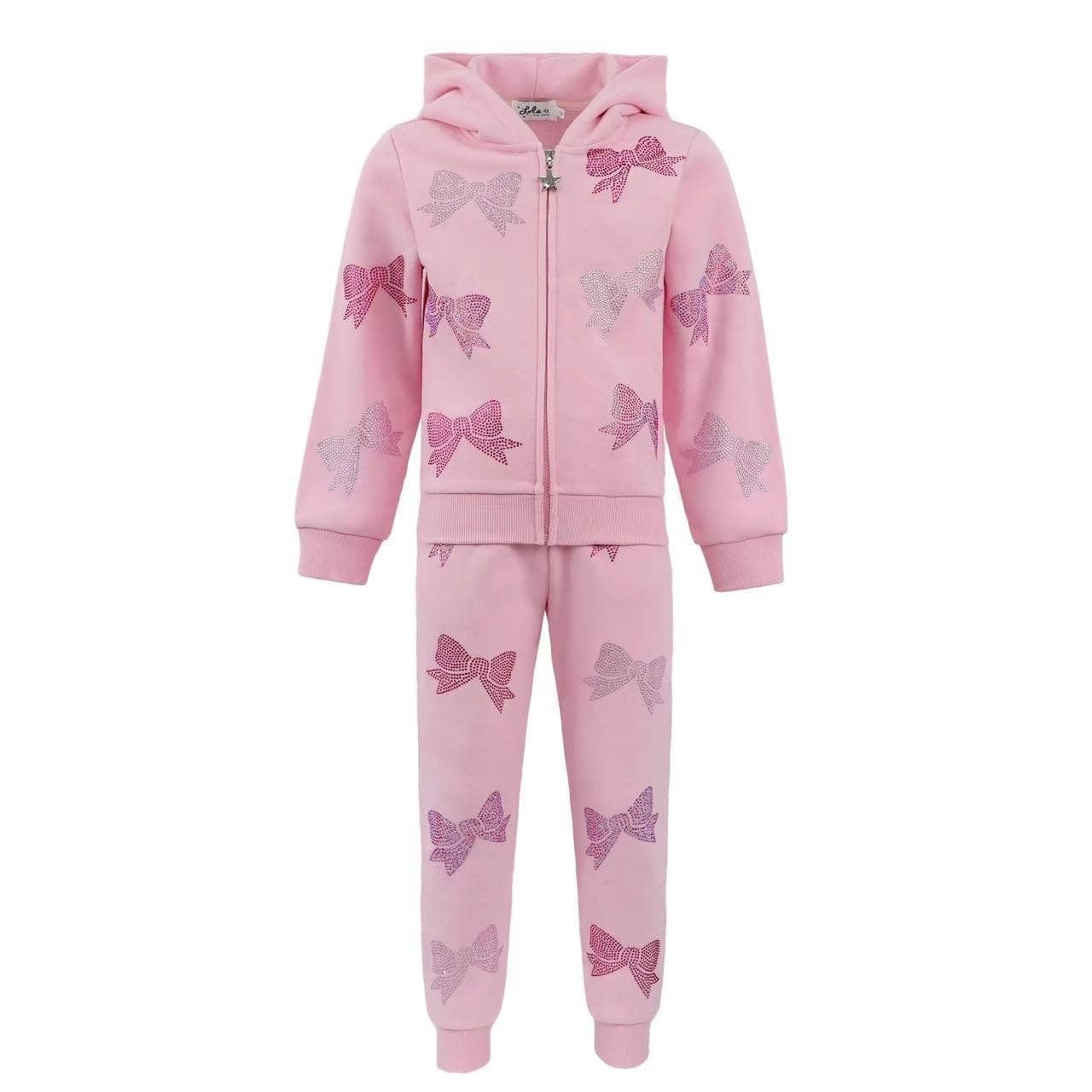 Lola & The Boys Crystal Bow Jogger Set