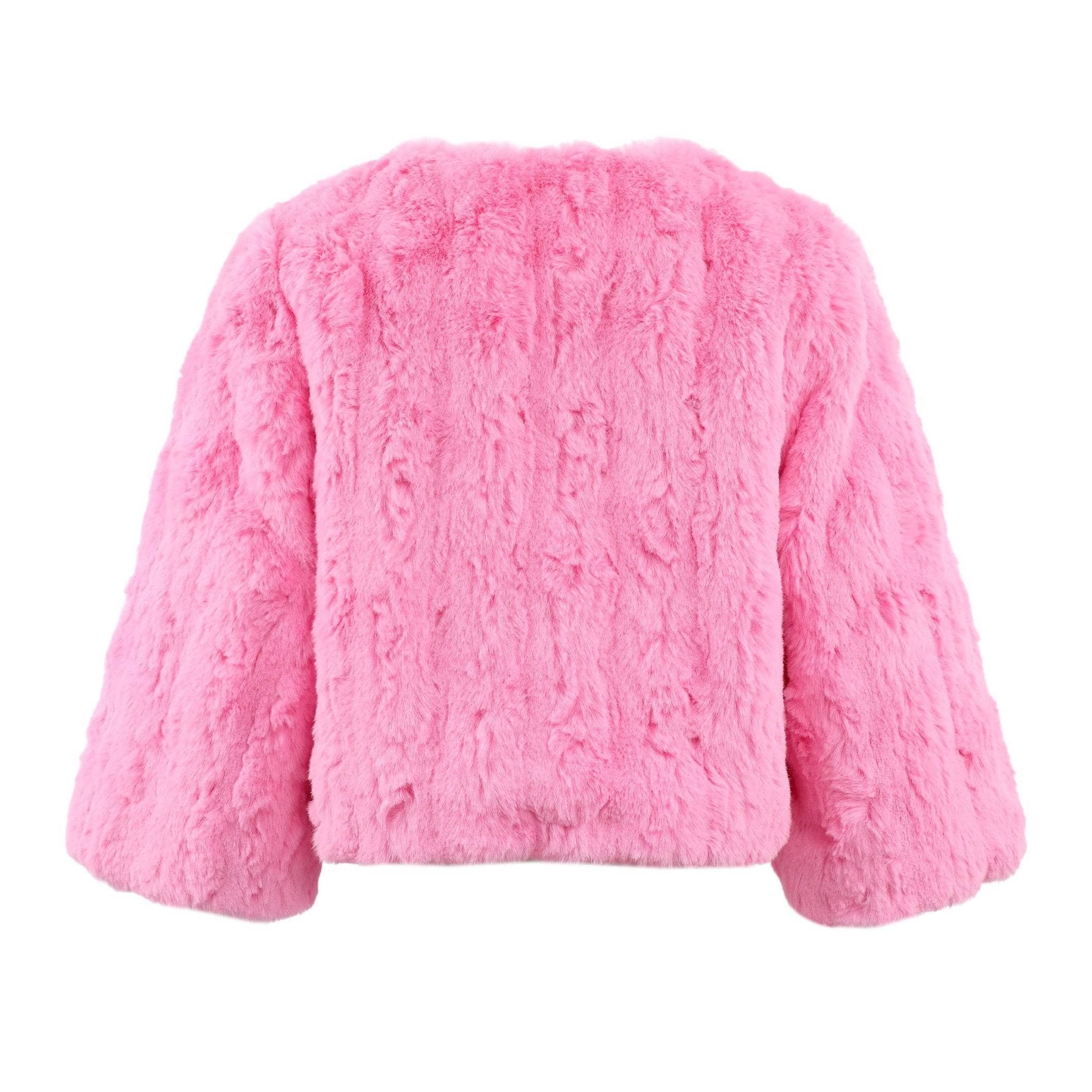 Lola & The Boys Cutie Charms Faux Fur Jacket