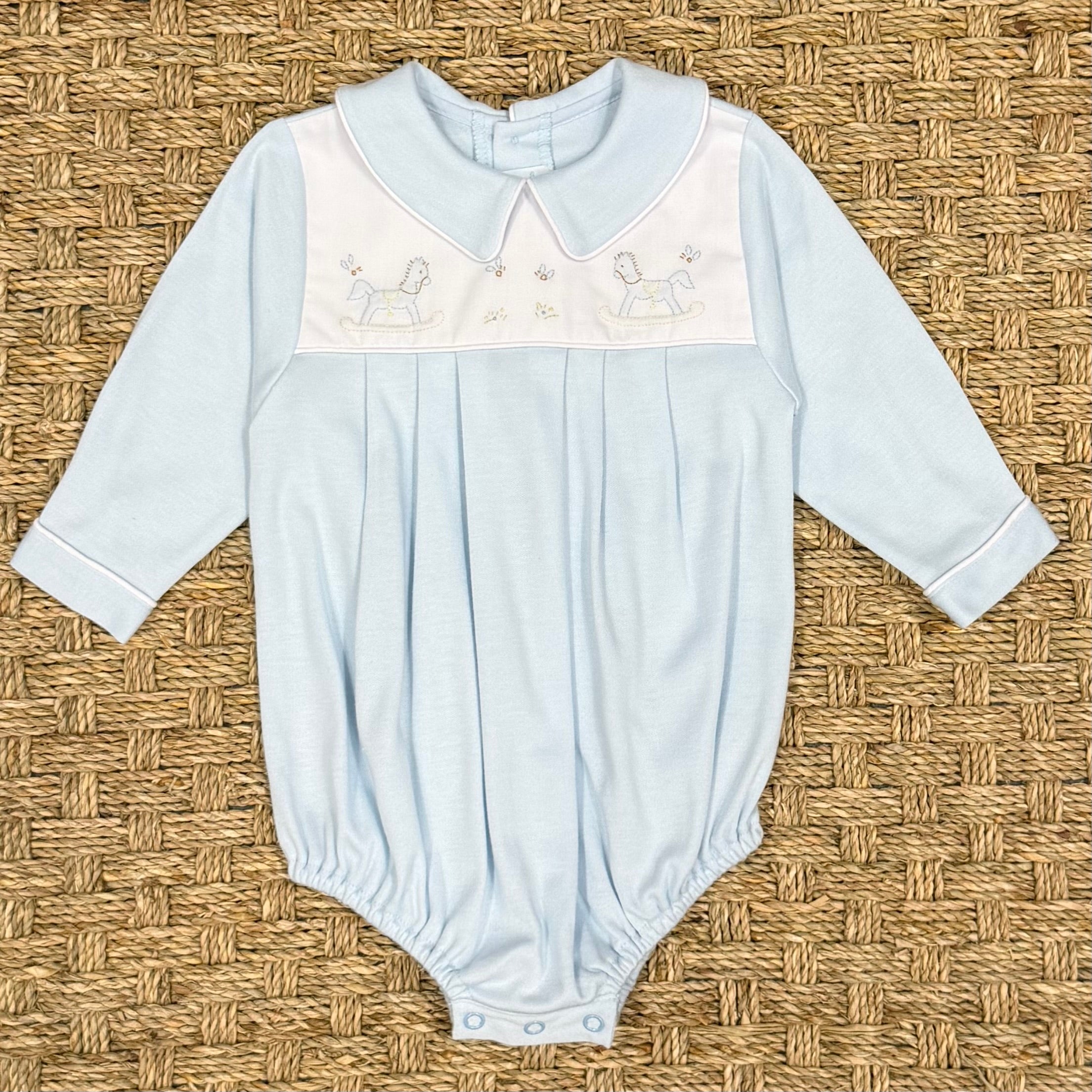 Auraluz Blue Bubble with Rocking Horse Embroidery