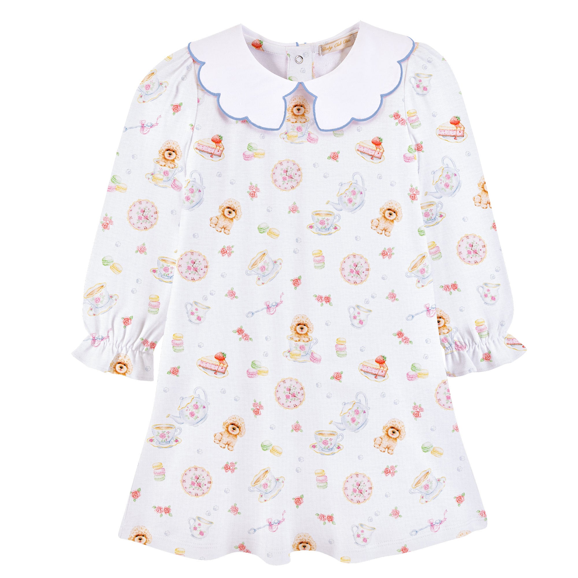 Baby Club Chic Afternoon Paw-ty Printed Collared Dress
