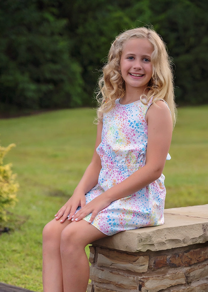 James & Lottie Kristin Knot Dress, Glitter Stars