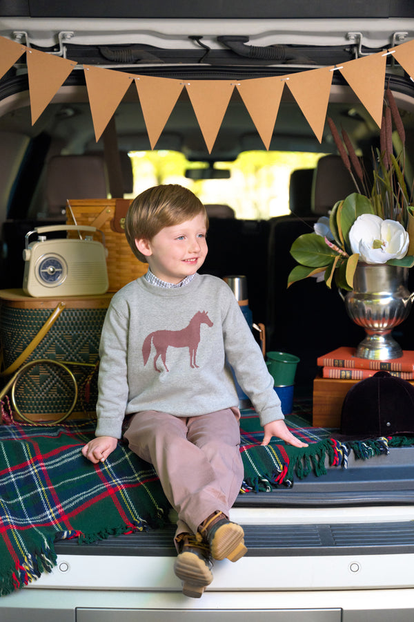 Beaufort Bonnet Isaac's Intarsia Sweater, Horse