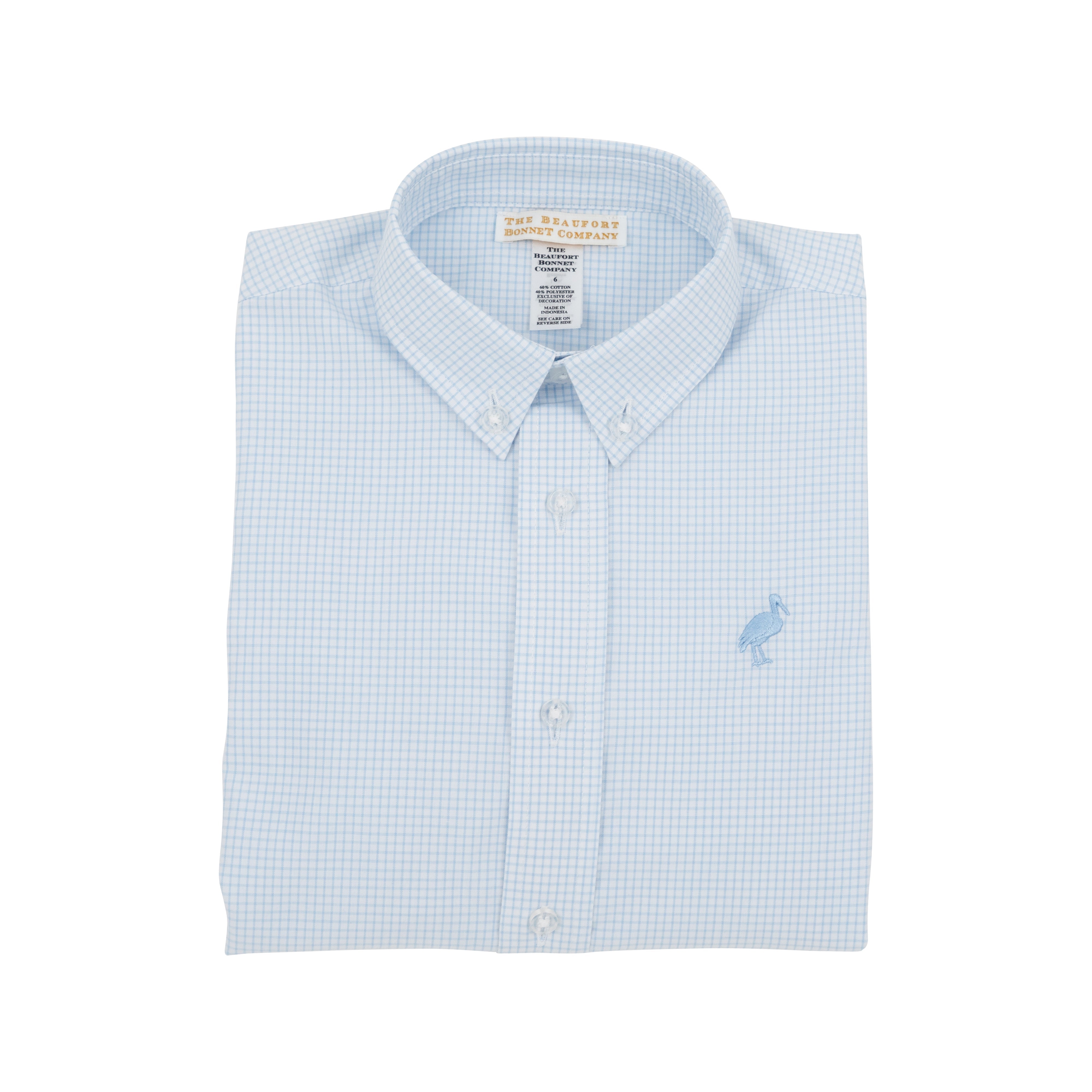 Beaufort Bonnet Dean's List Dress Shirt, Barrington Blue Mini Windowpane