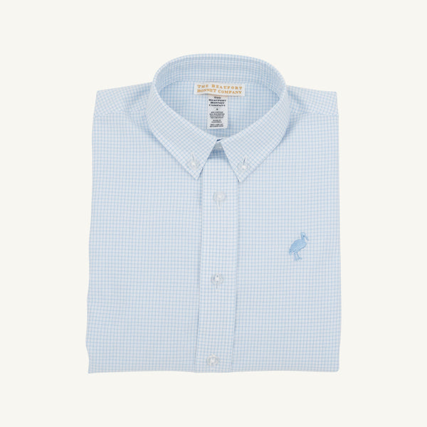 Beaufort Bonnet Deans List Dress Shirt, Barrington Blue Mini Windowpane