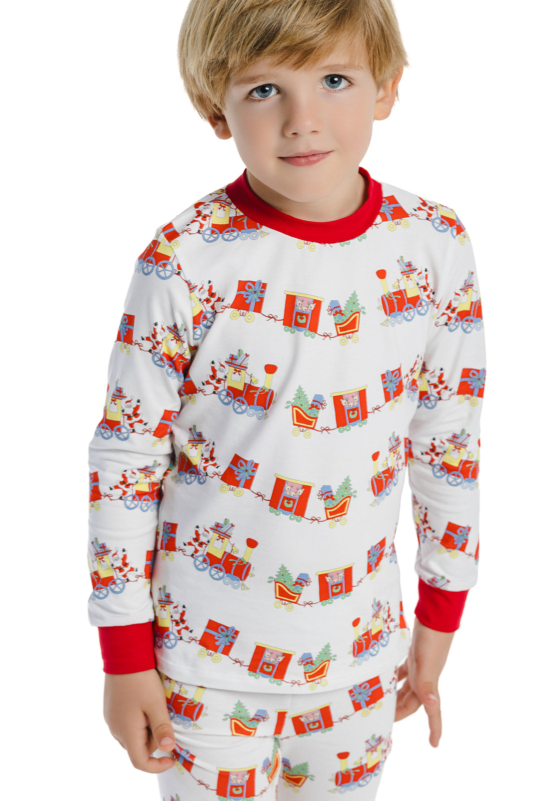 Sal & Pimenta Christmas Train Boy Pajama