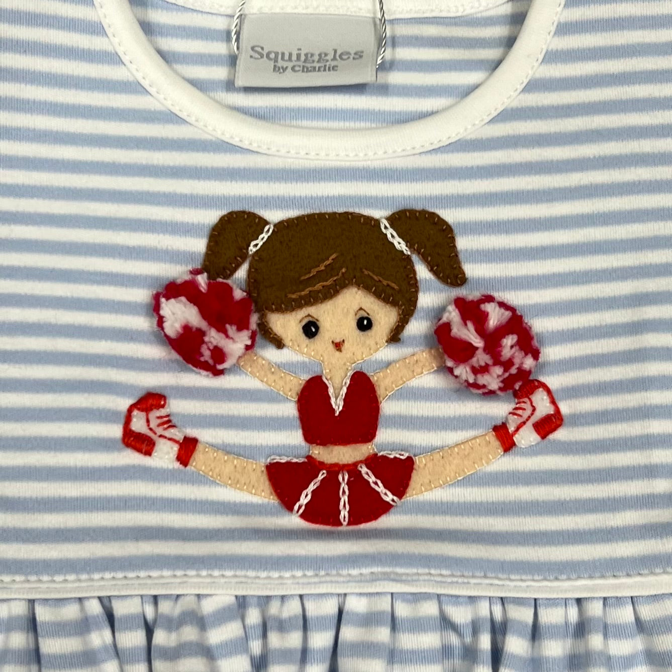 Squiggles Cheerleader Popover Dress, Ole Miss