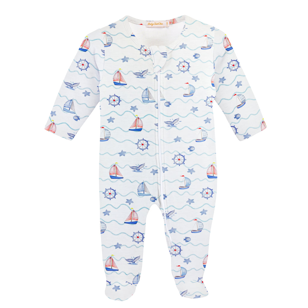 Baby Club Chic Sailor Zipped Footie
