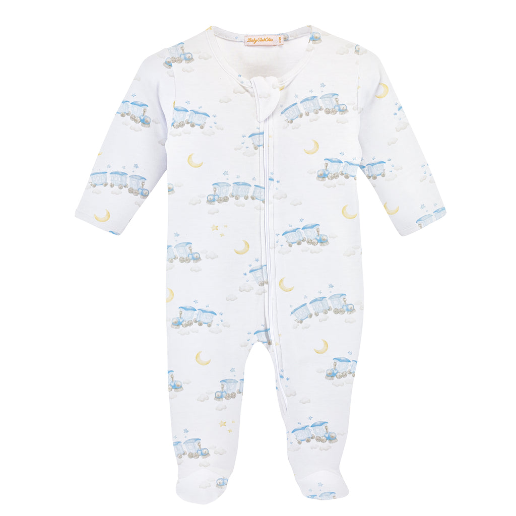 Baby Club Chic Little Train Zipped Footie