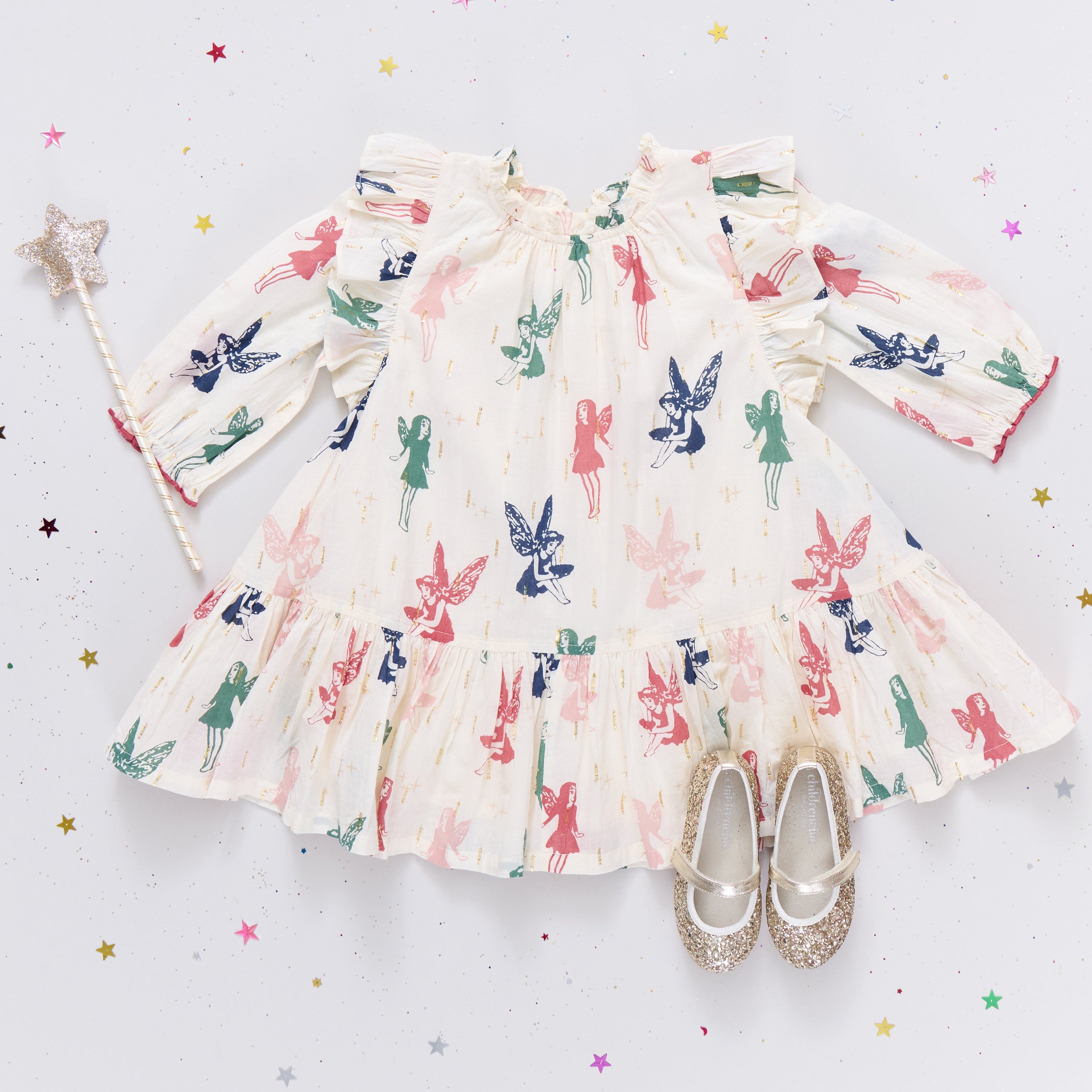 Pink Chicken Harper Dress, Woodland Fairies