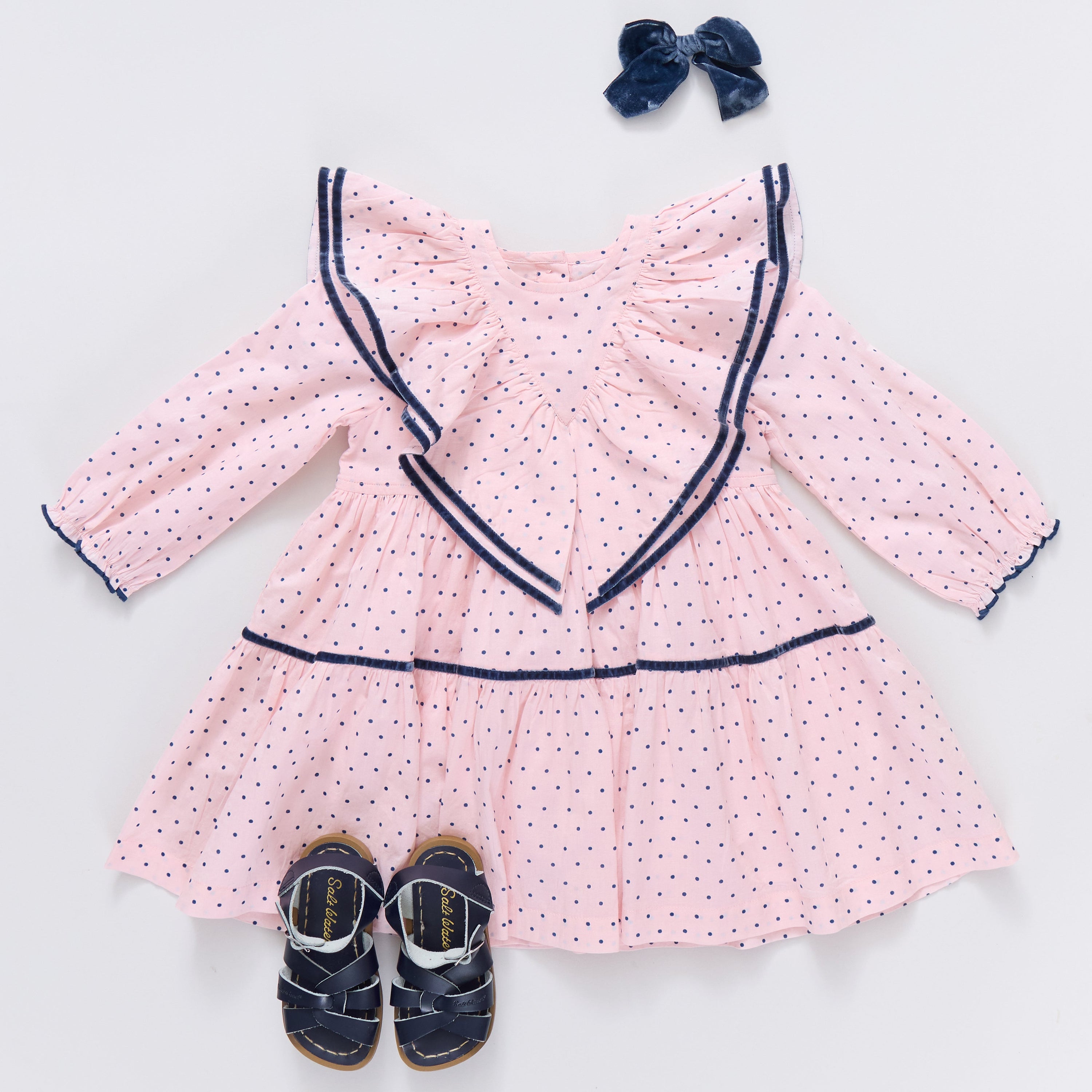 Pink Chicken Raphaela Dress, Strawberry Cream Polka Dot