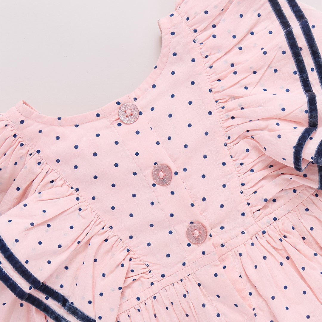 Pink Chicken Raphaela Dress, Strawberry Cream Polka Dot
