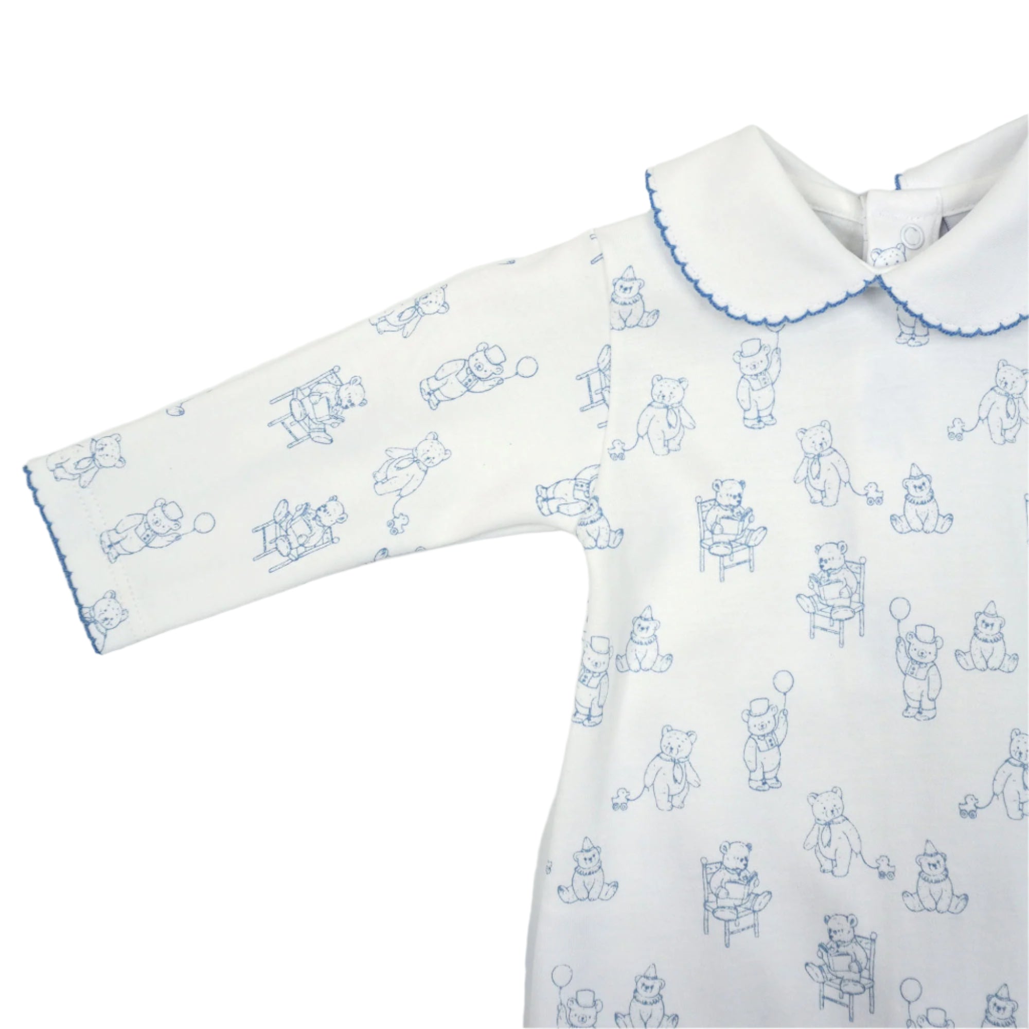 Marcela Bears Pima Cotton Footie Pajamas