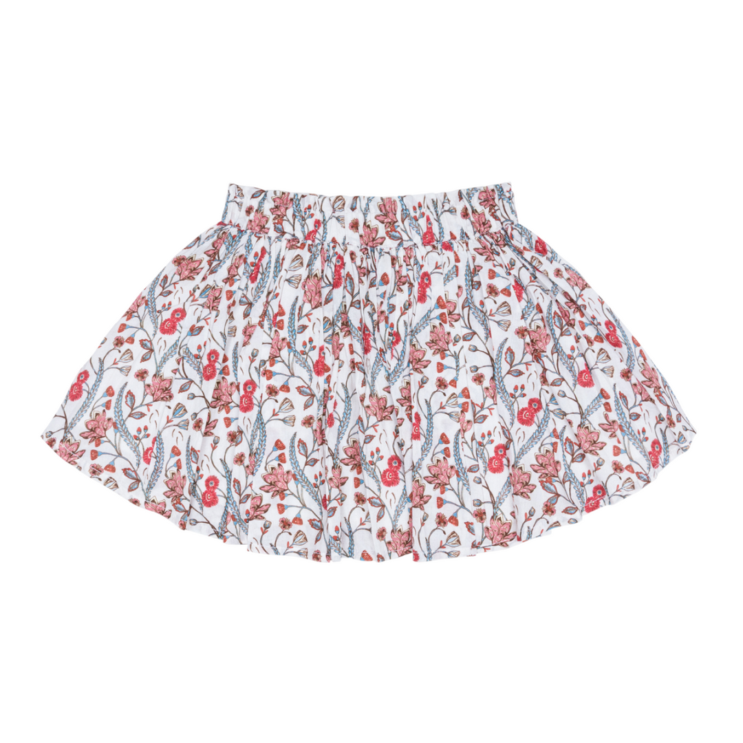 Minnow Feathered Floral Paperbag Skirt