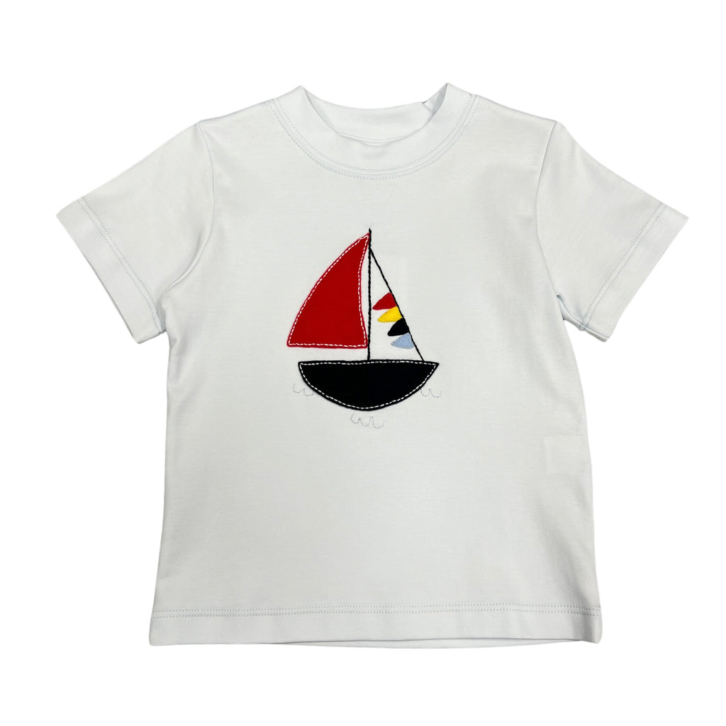 Squiggles Colorful Sailboat T-Shirt