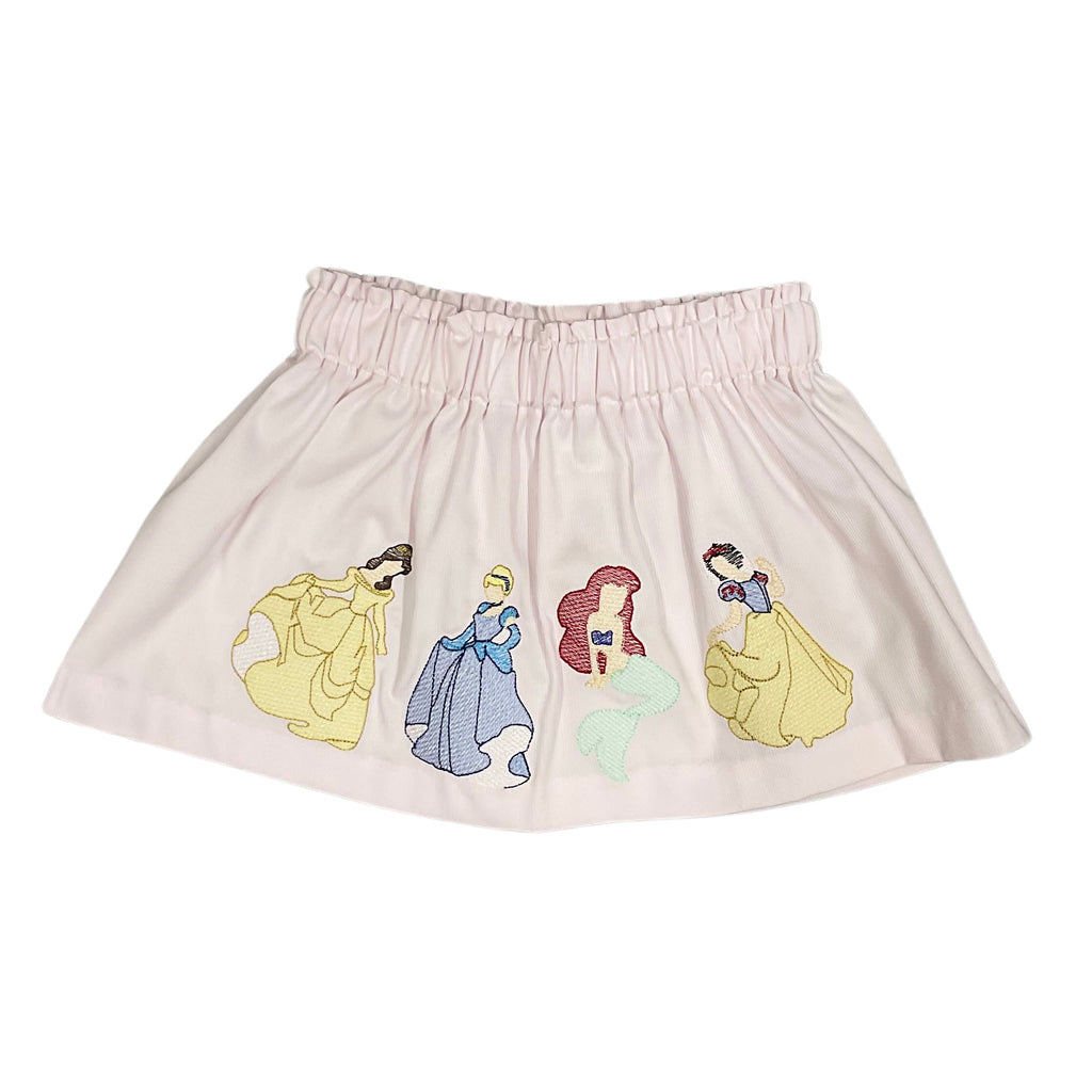 LuLu BeBe Pink Disney Princess Embroidered Skirt