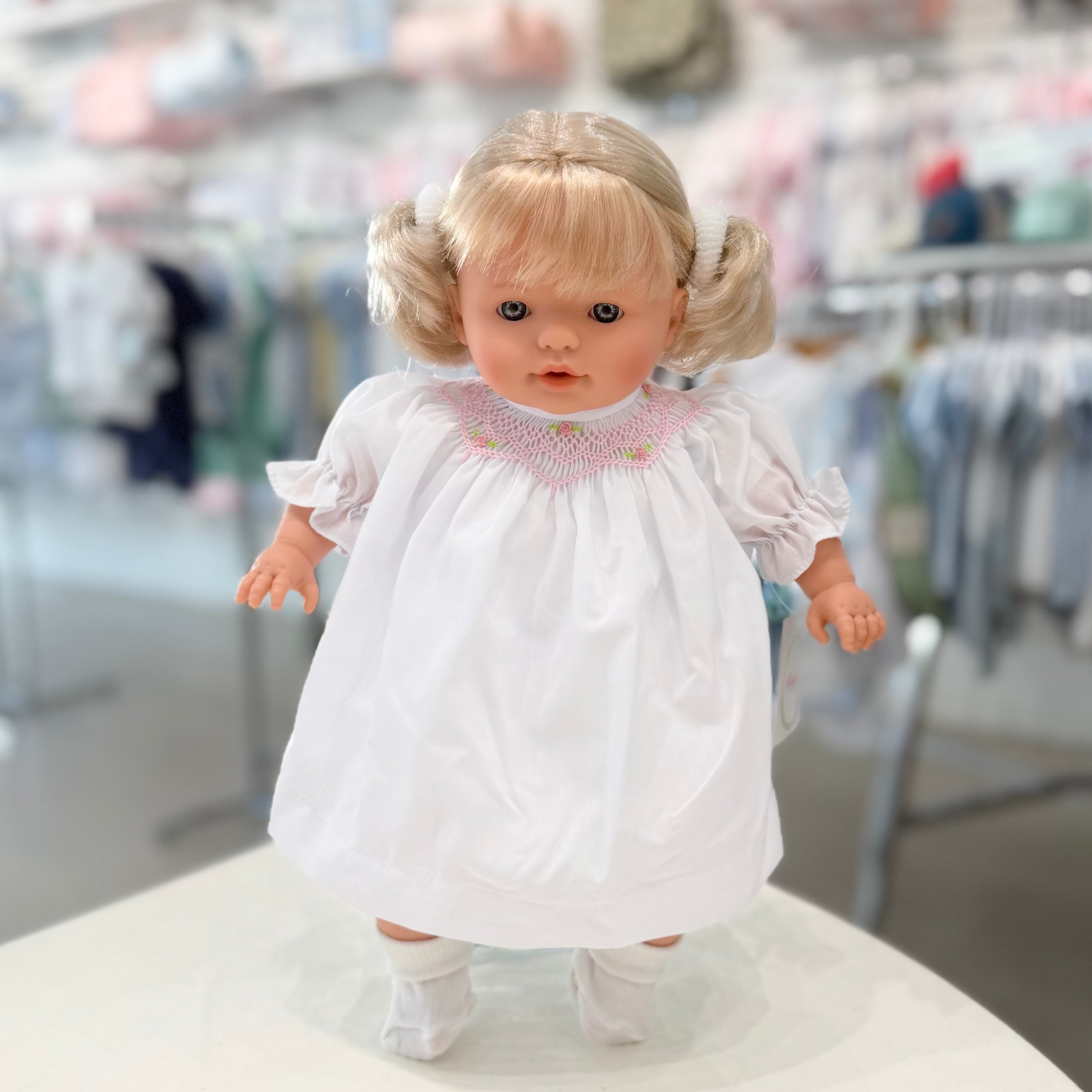 Rosalina Lilly Blonde Doll with White Roselle Bishop