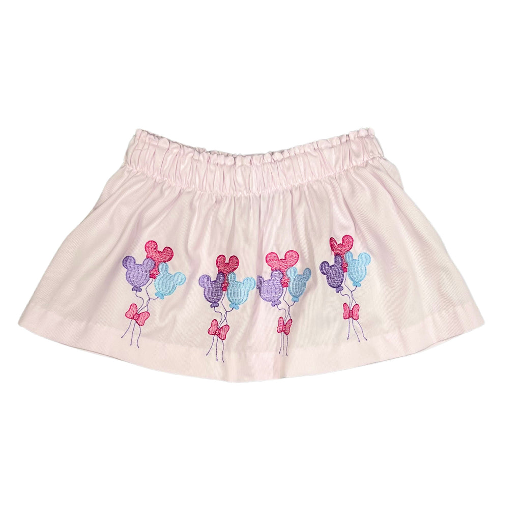 Lulu Bebe Pink Pastel Balloon Embroidered Skirt