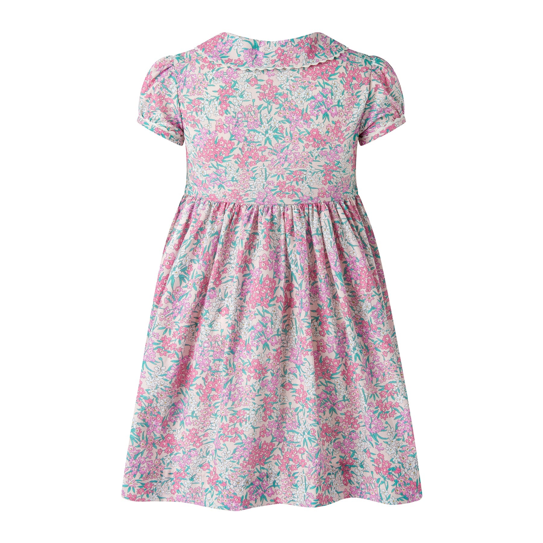 Rachel Riley Pink Floral Button Front Dress