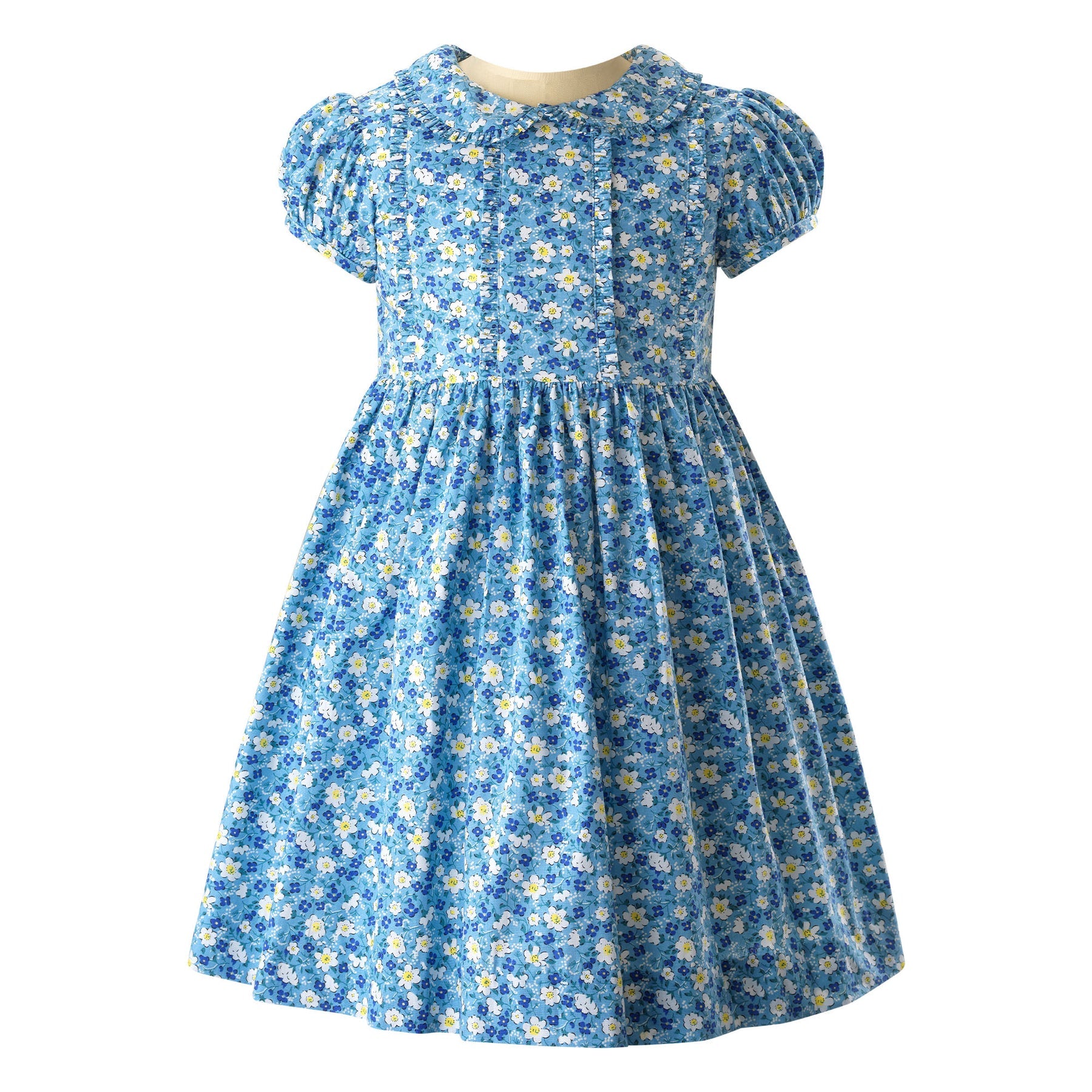 2024 Rachel Riley blue spring smocked dress