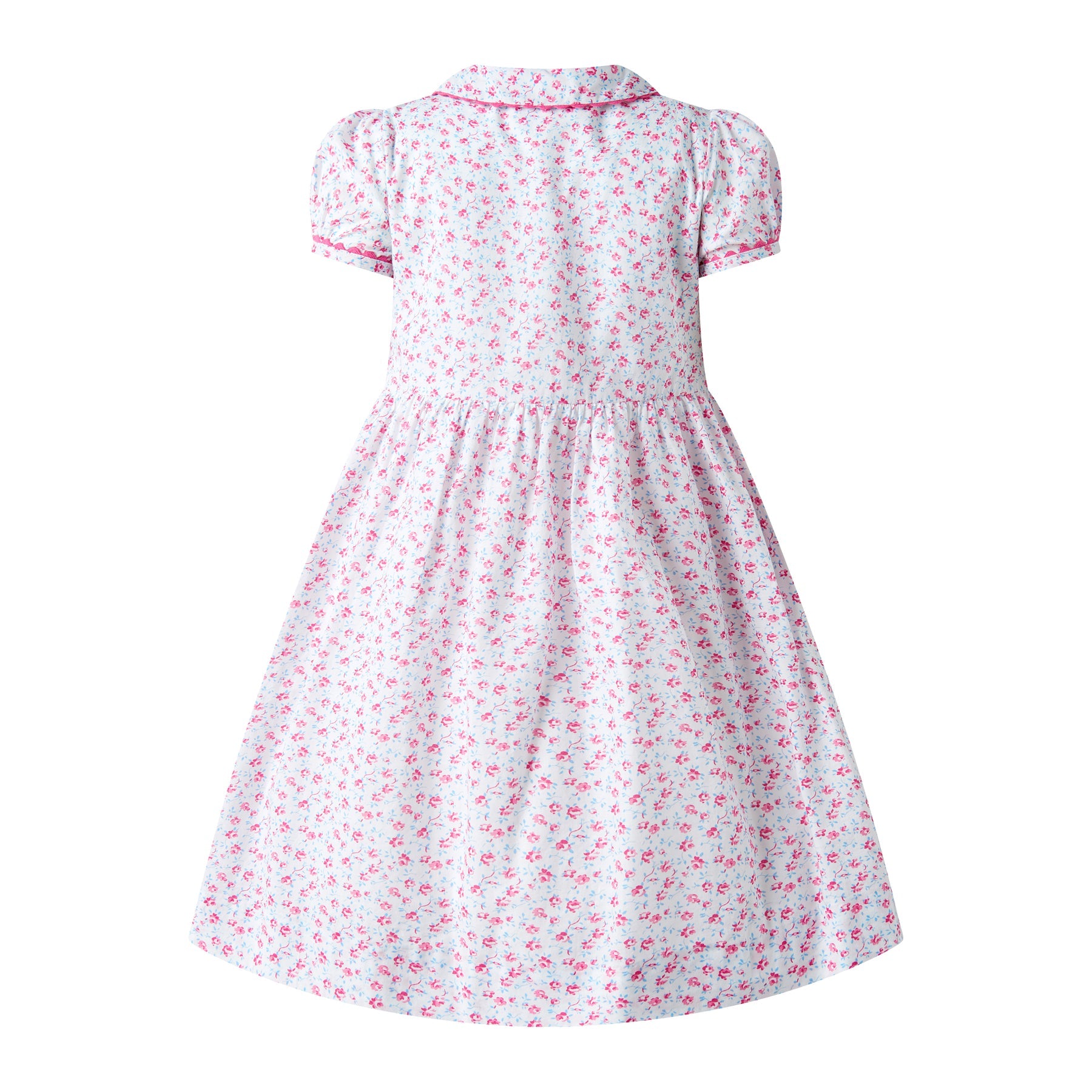 Rachel Riley Floral Smocked Button-Front Dress