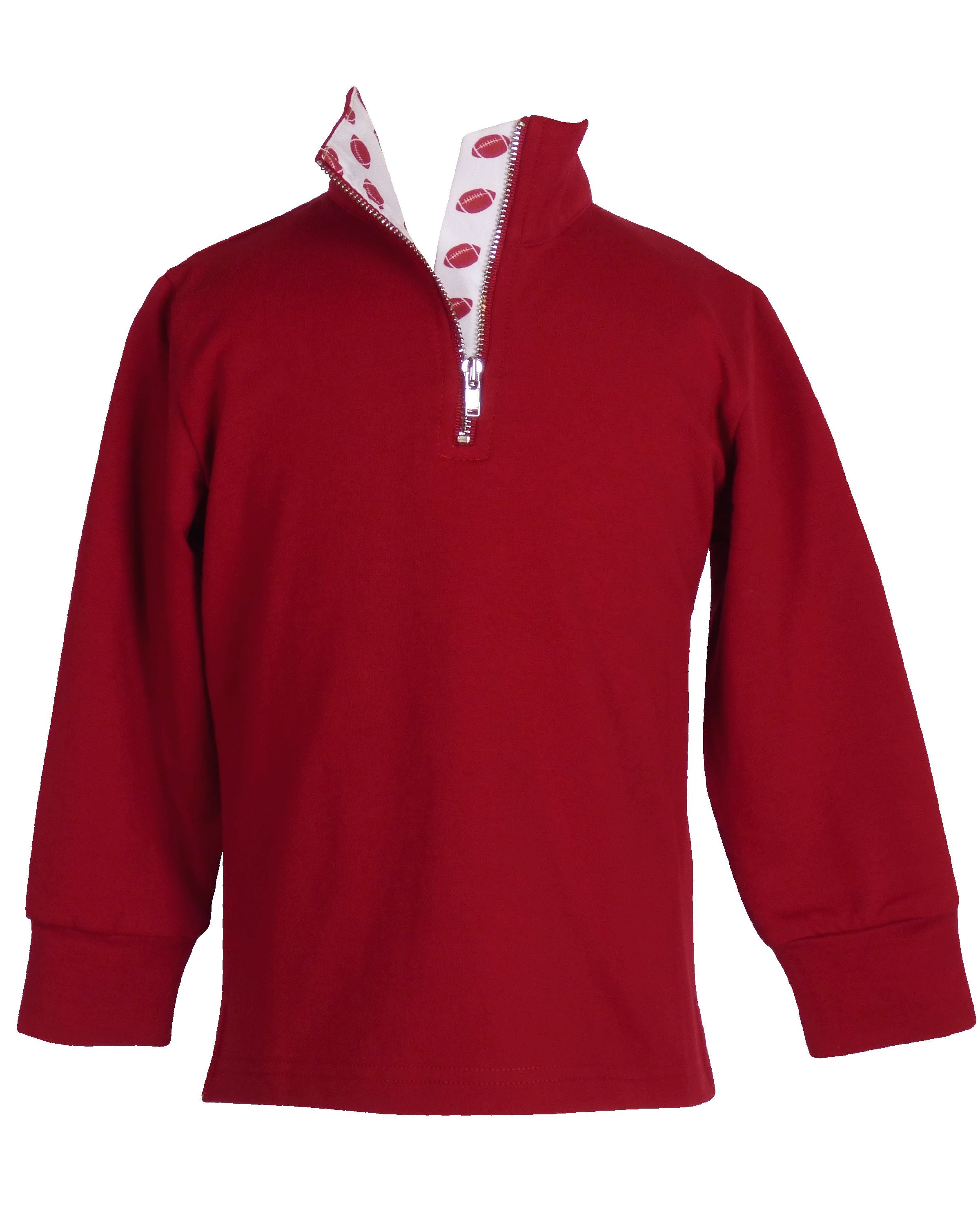 Yellow Lamb Game Day Quarter Zip, Burgundy