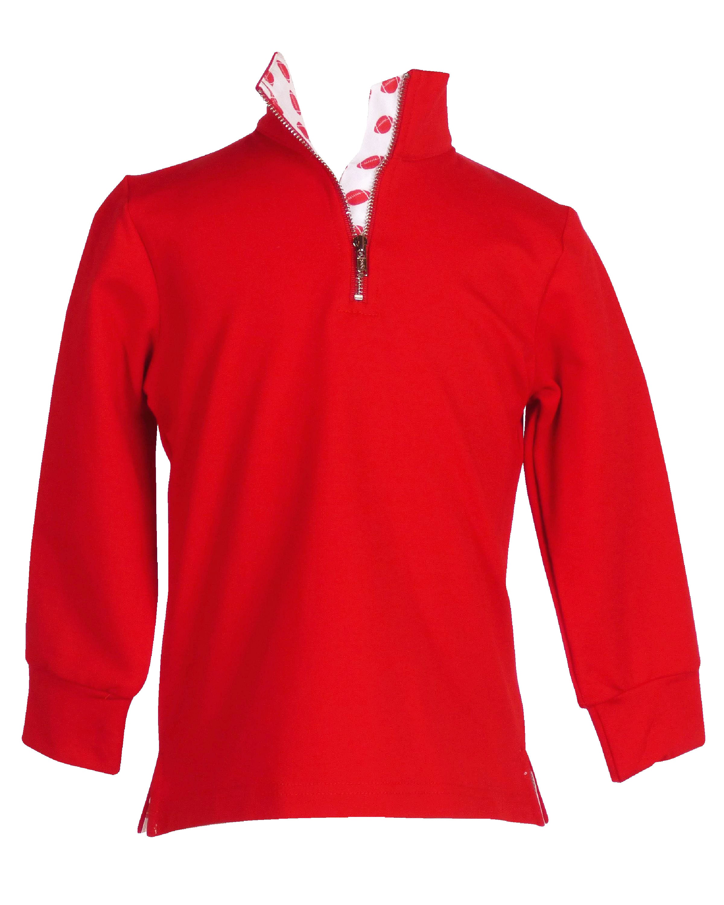 Yellow Lamb Game Day Quarter Zip, Red