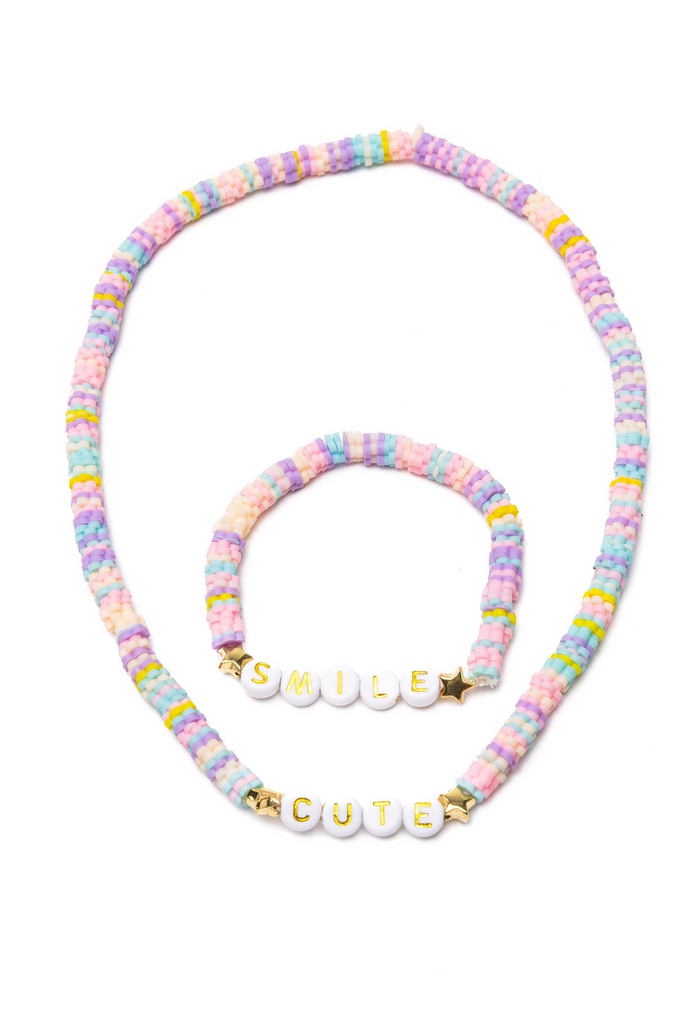Creative Education Cute Smile Necklace & Bracelet Set