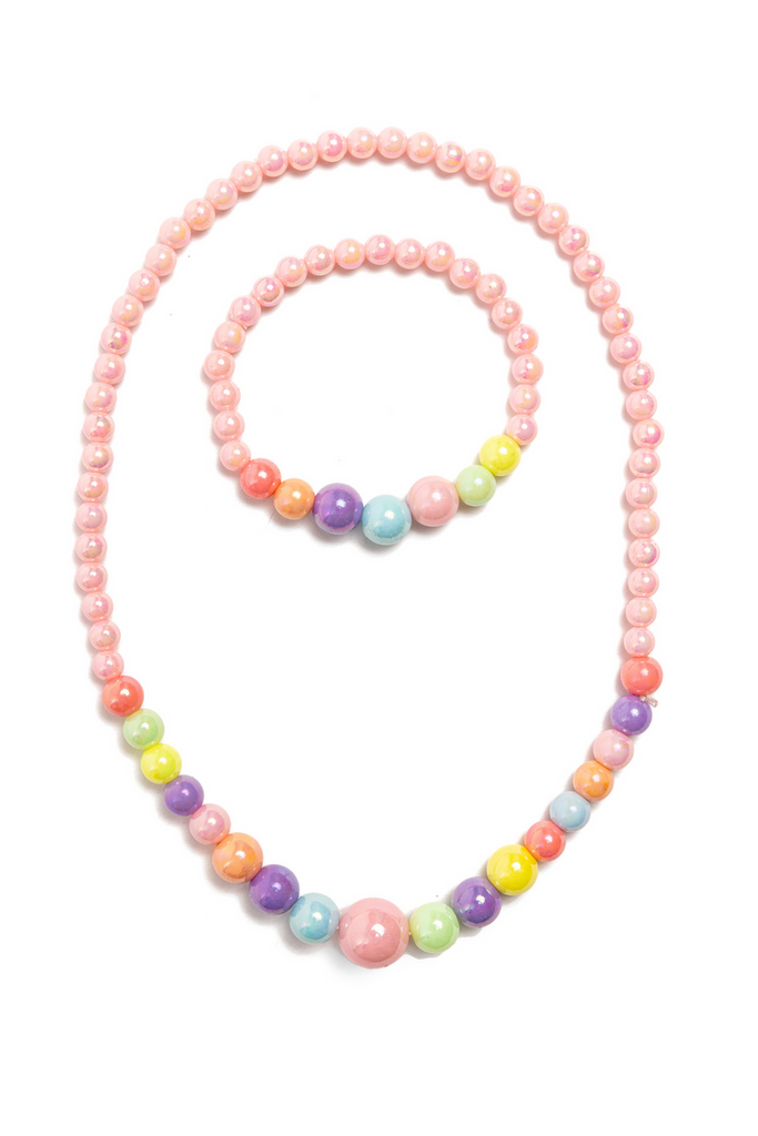 Creative Education Pearly Pastel Necklace & Bracelet Set