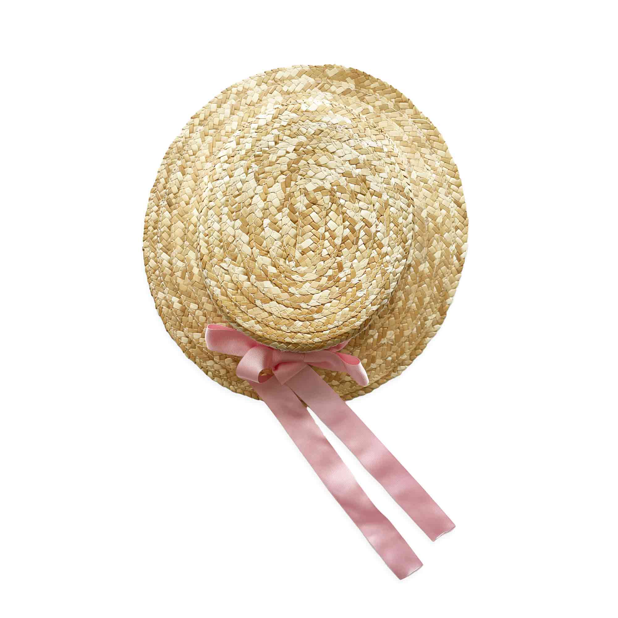 Eva's House Straw Hat with Gros Grain Ribbon