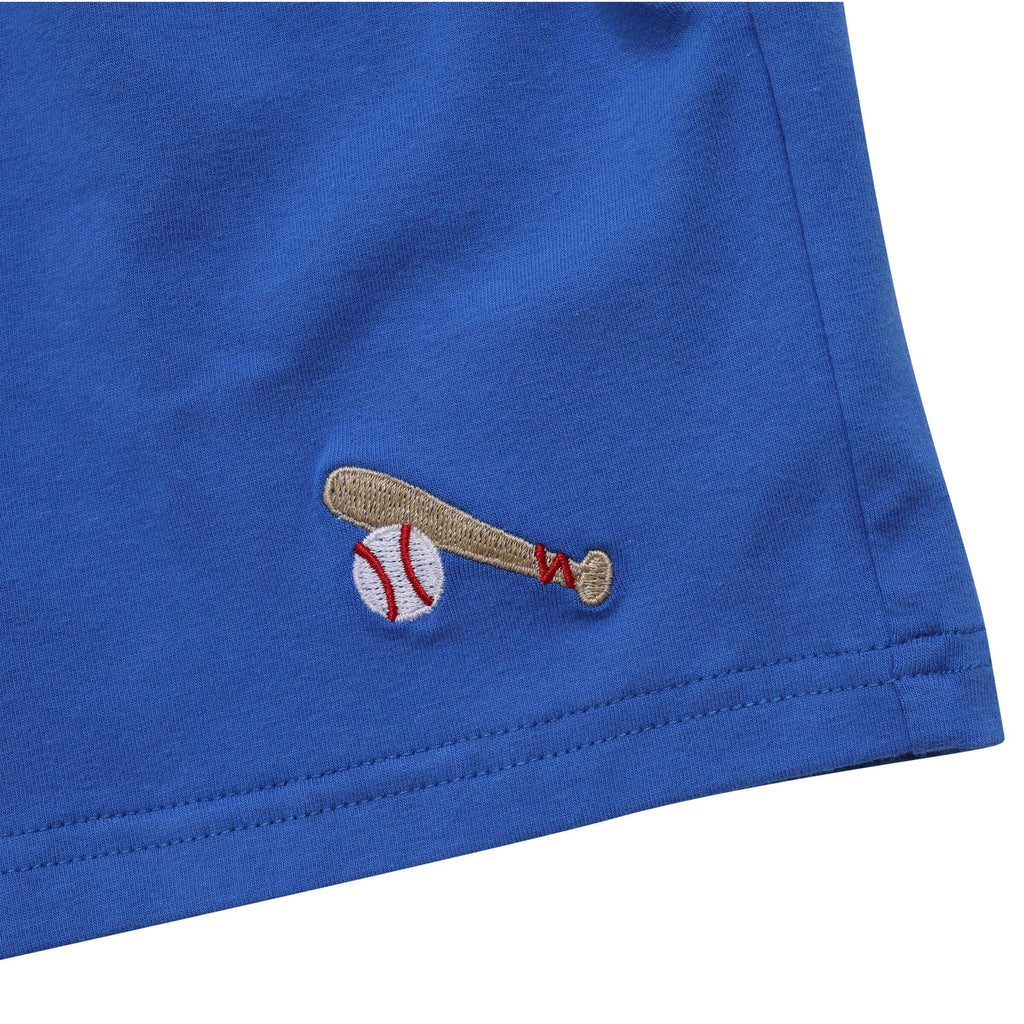 Itsy Bitsy Knit Embroidered Shorts, Baseball