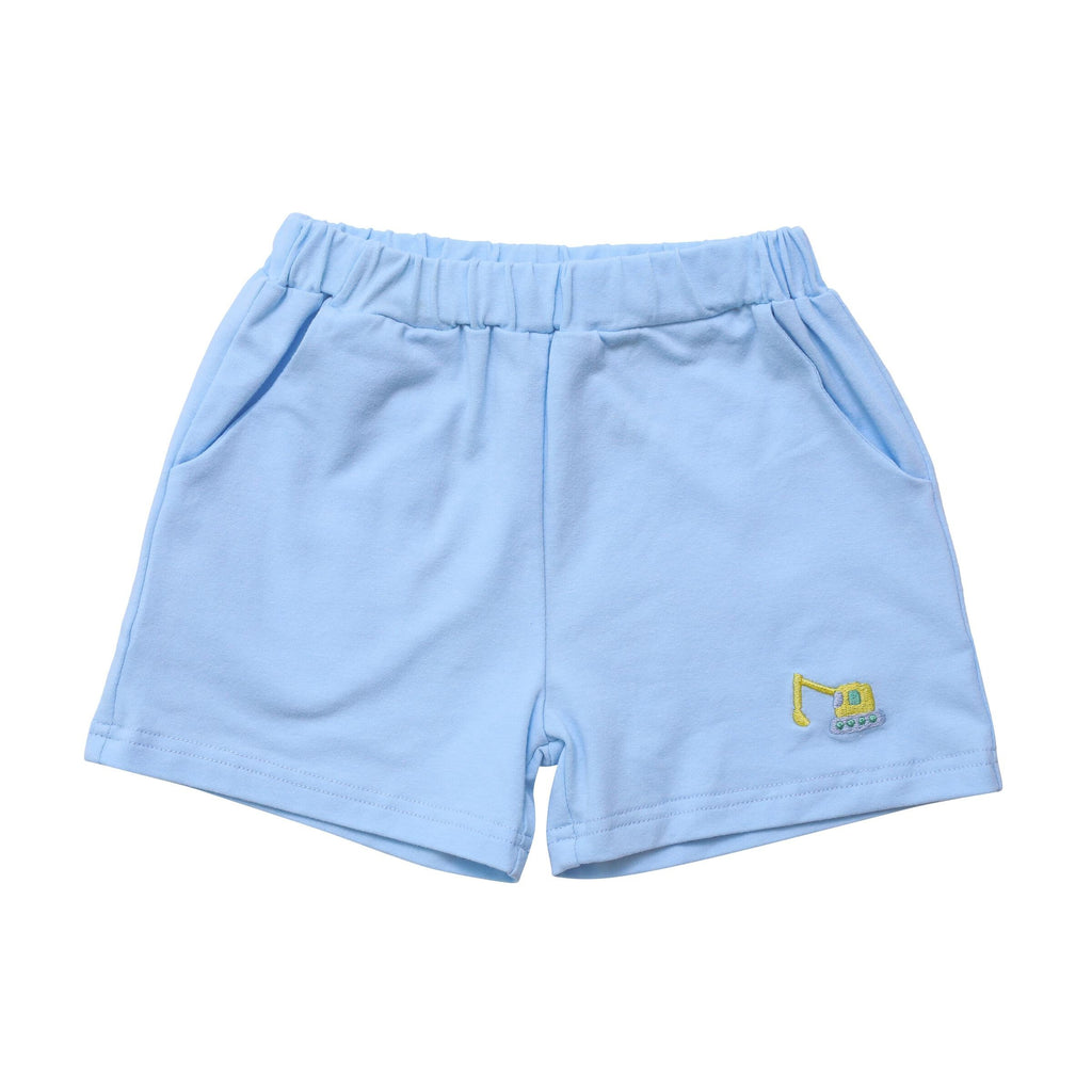 Itsy Bitsy Knit Embroidered Shorts, Excavator