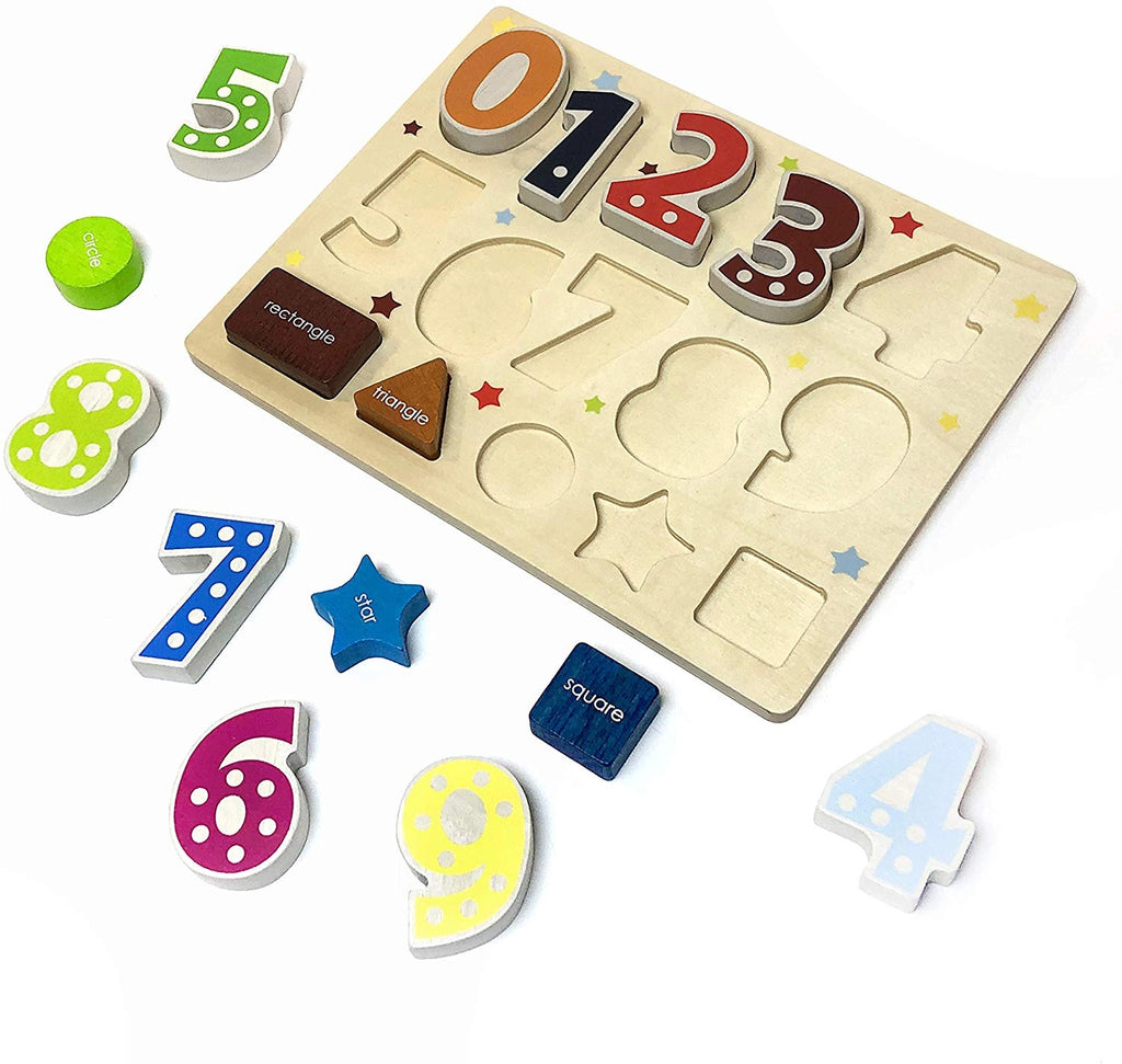 Begin Again Number & Shape Wooden Puzzle