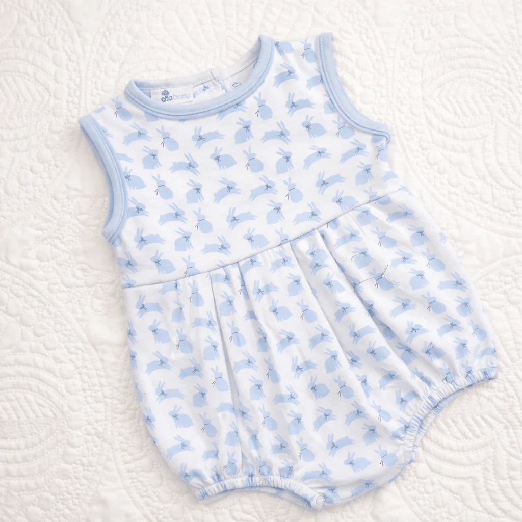 Magnolia Baby Leaping Bunnies Print Bubble - Light Blue