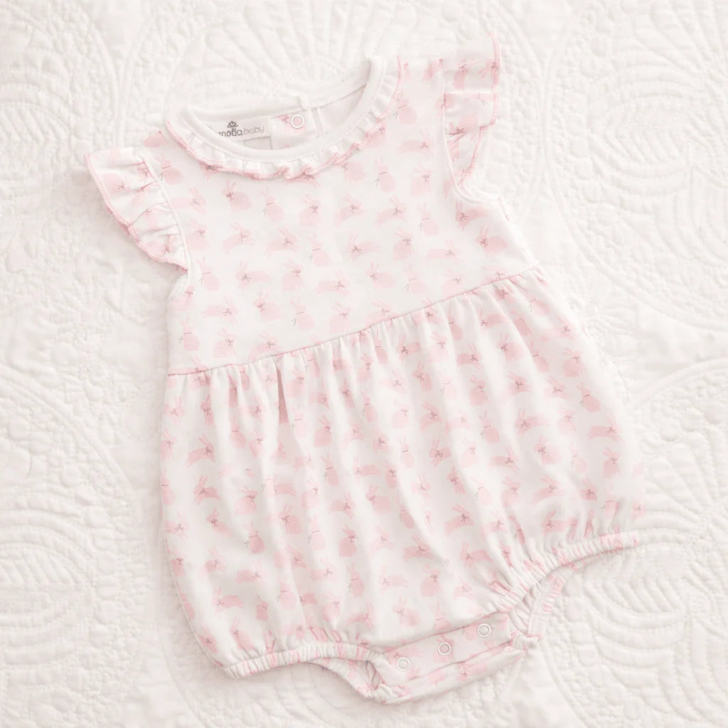 Magnolia Baby Leaping Bunnies Print Bubble - Pink