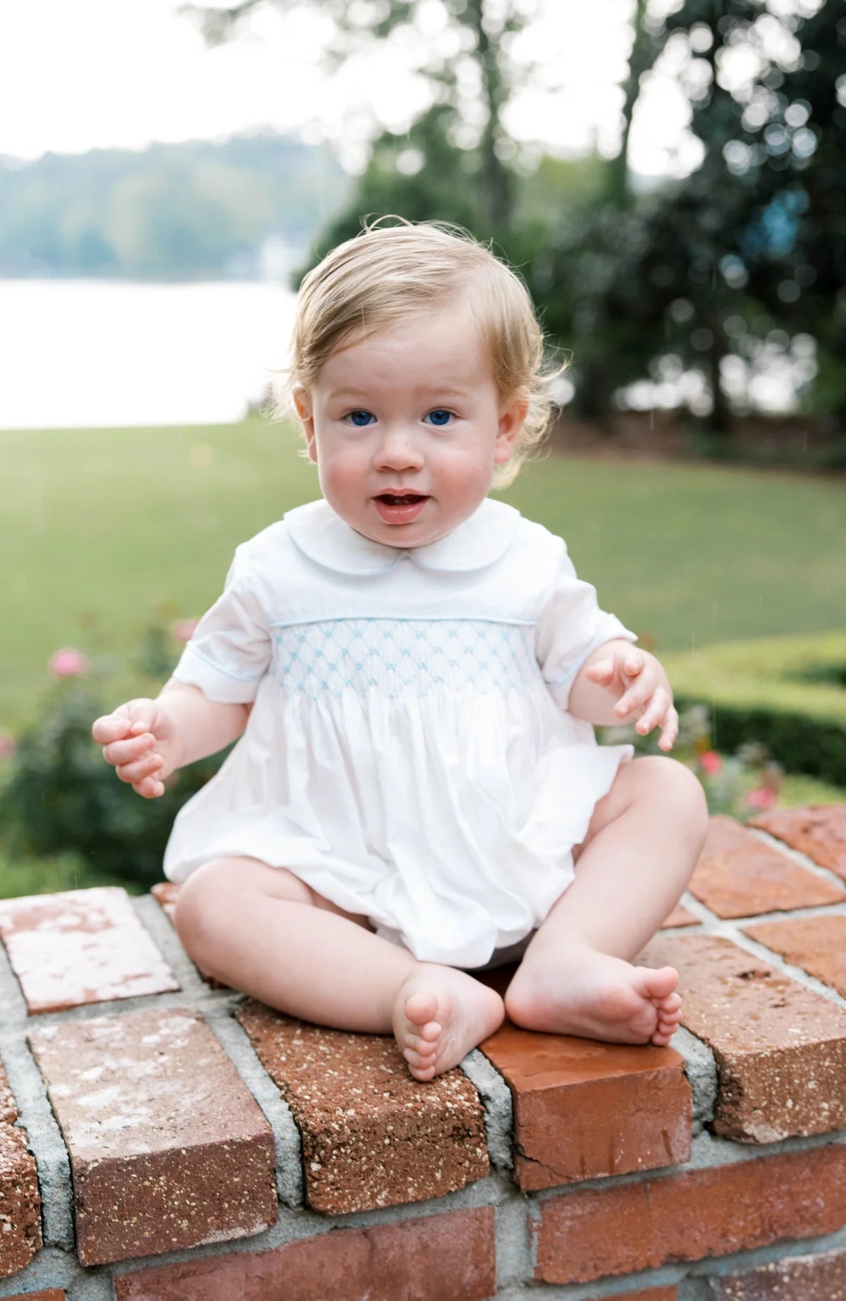 Lullaby Set Graham Bubble, Blessings White Bastiste with White Trim