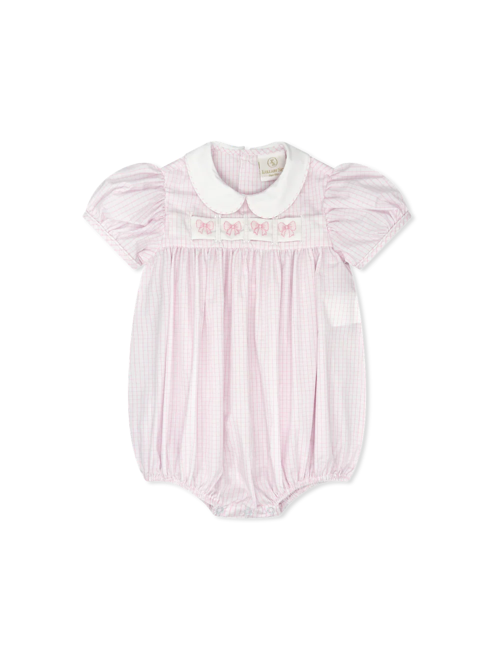 Lullaby Set Ruth Ribbon Bubble, Classic Pink Windowpane