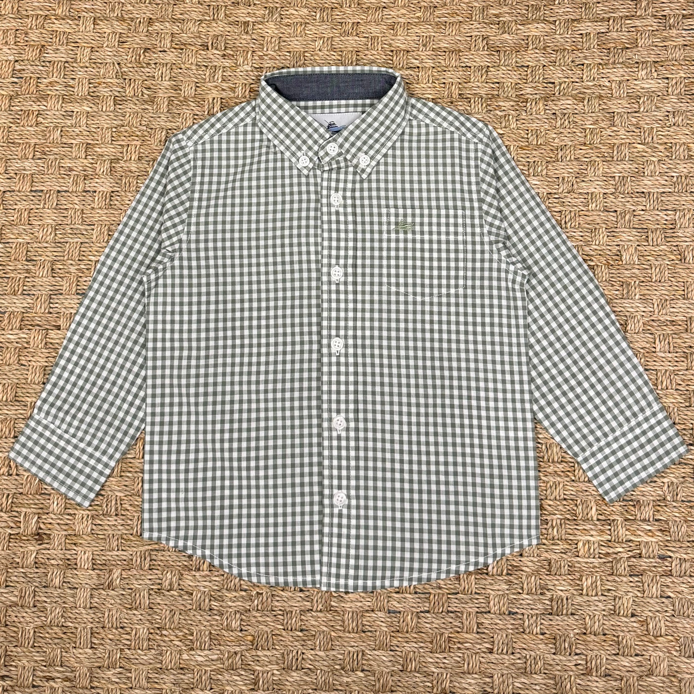 Southbound Dress Shirt, Sage Plaid