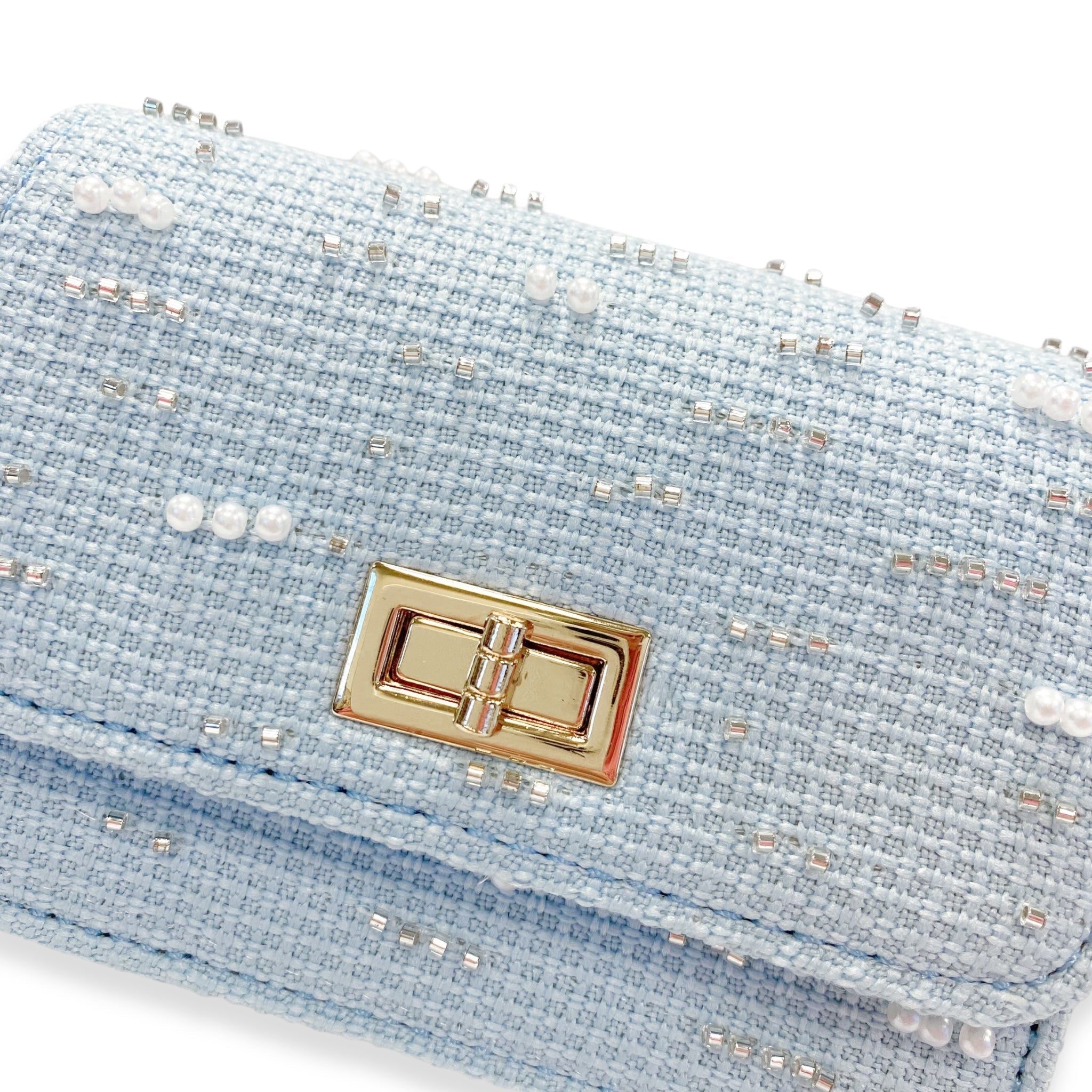 Doe A Dear Embellished Tweed Purse