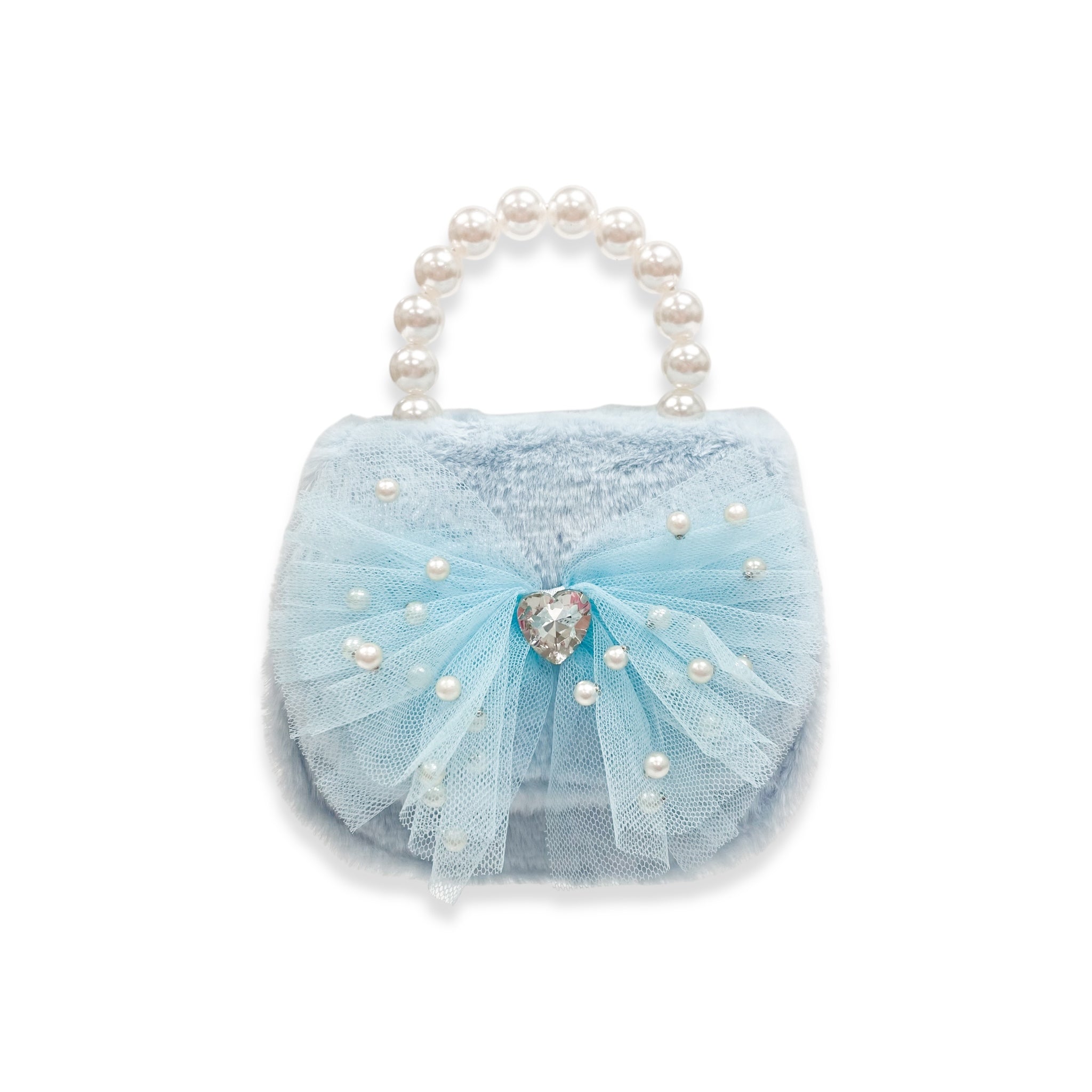 Doe A Dear Mesh Bow Furry Purse