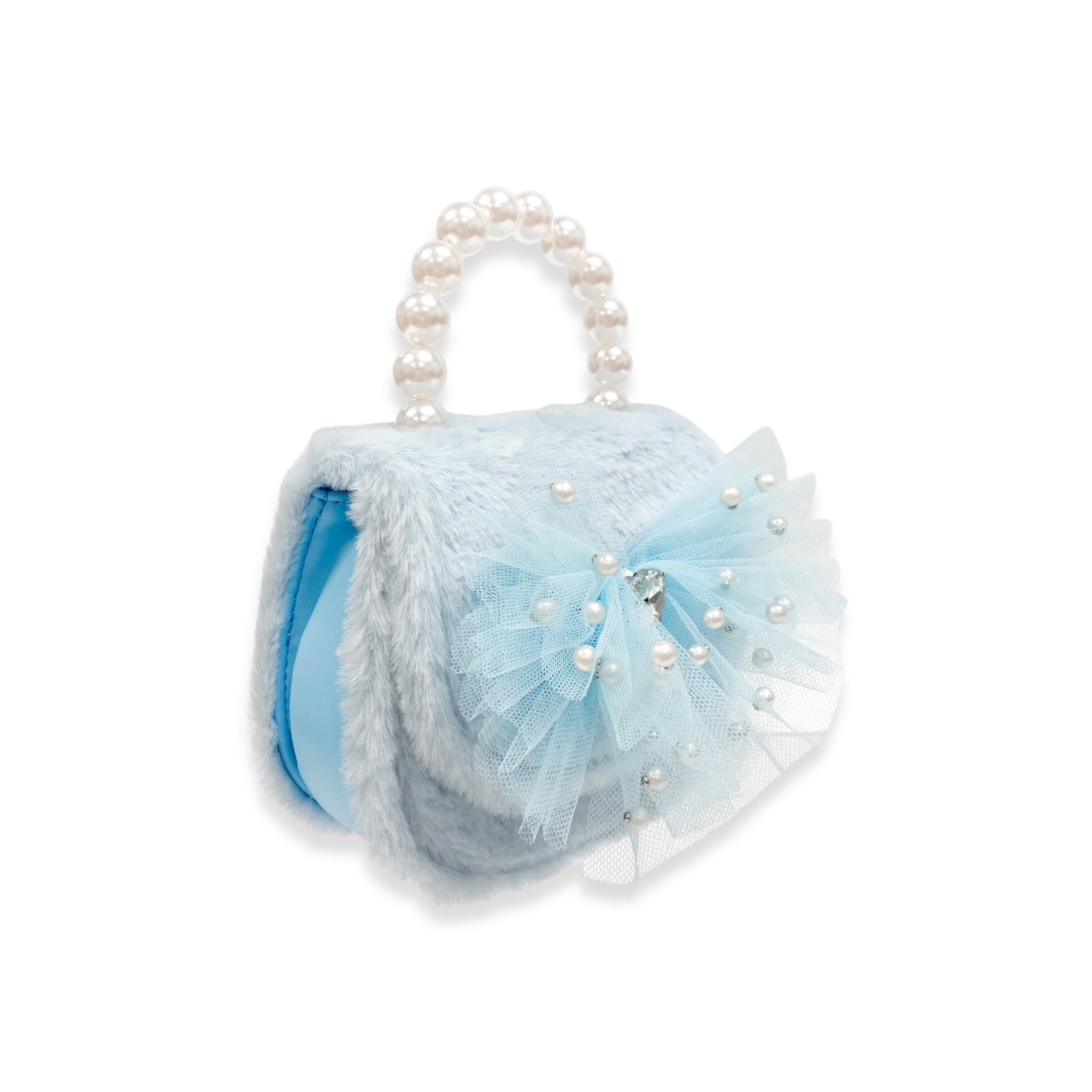 Doe A Dear Mesh Bow Furry Purse