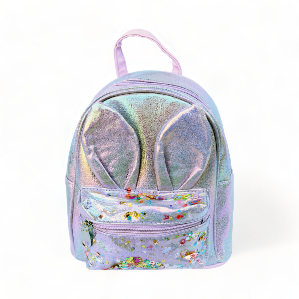 Doe A Dear Bunny Iridescent Backpack, Lilac