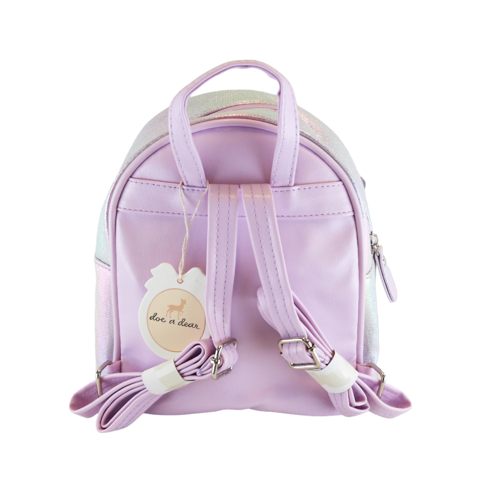 Doe A Dear Butterfly Iridescent Backpack, Lilac