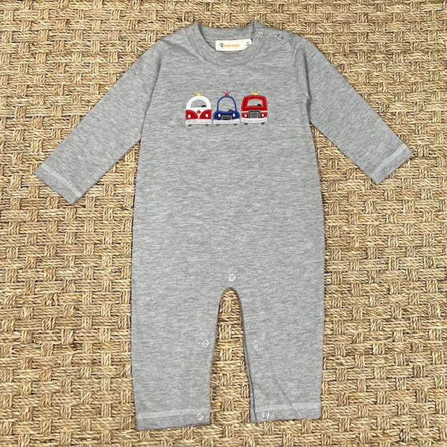Luigi Romper, Emergency Vehicles on Melange Grey
