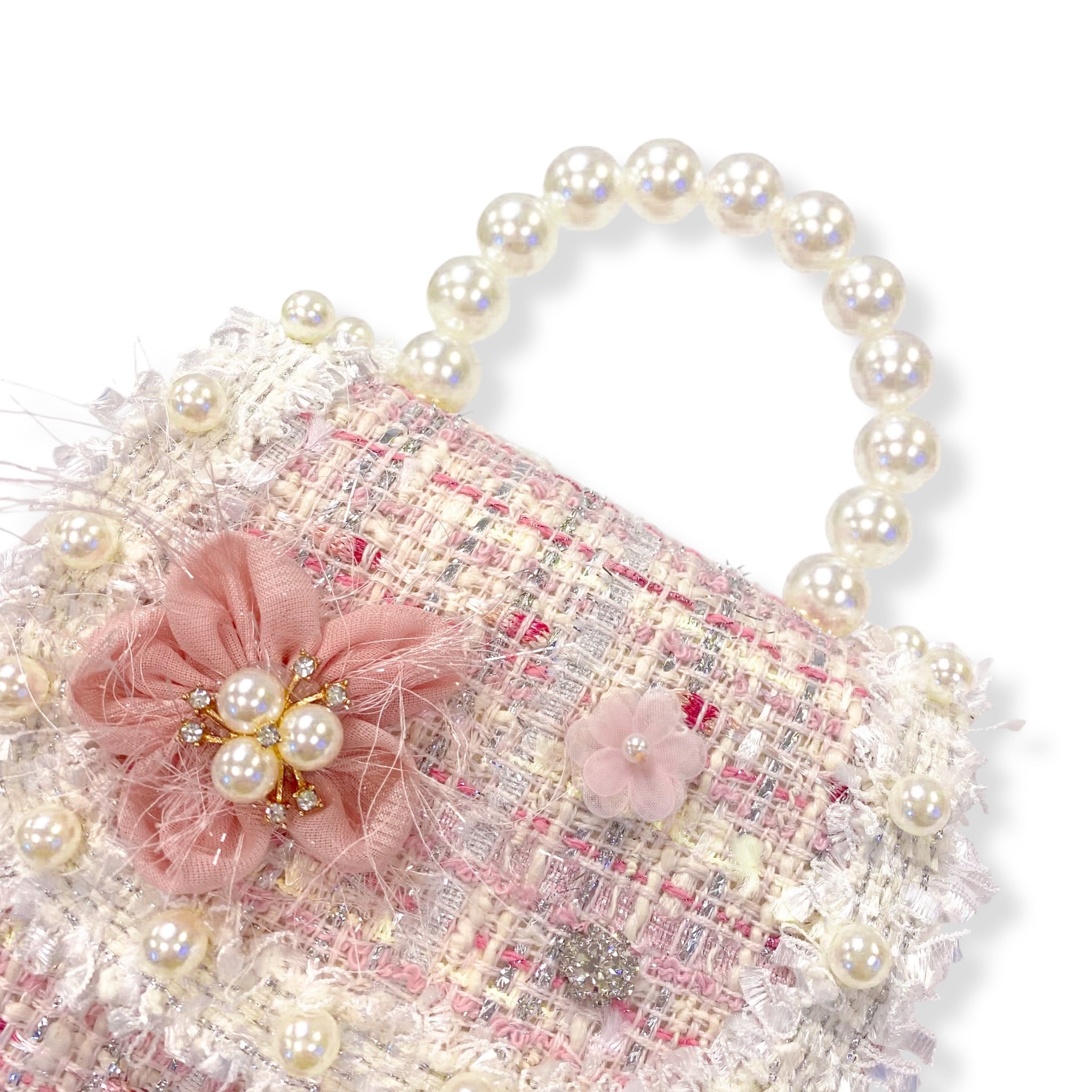Doe A Dear Floral Decor Tweed Purse