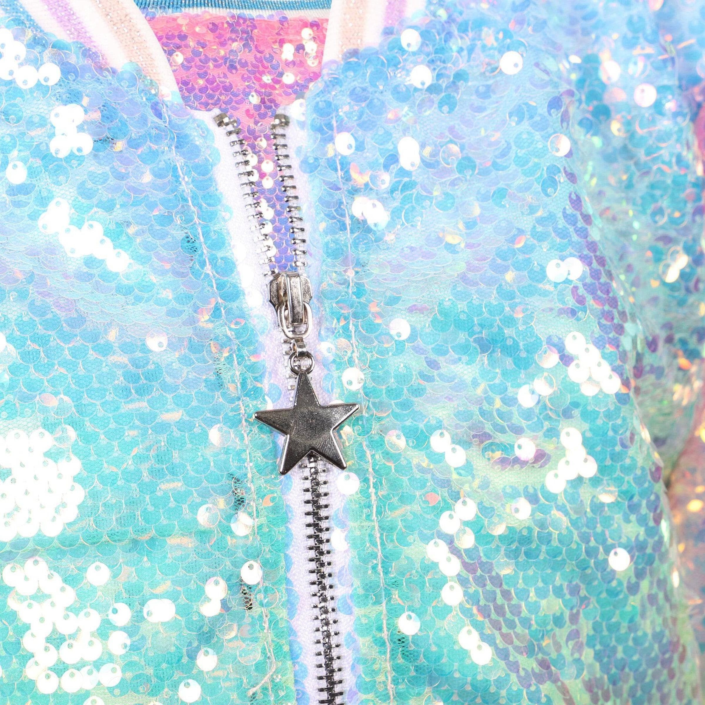 Lola & The Boys Icy Ombre Sequin Jacket