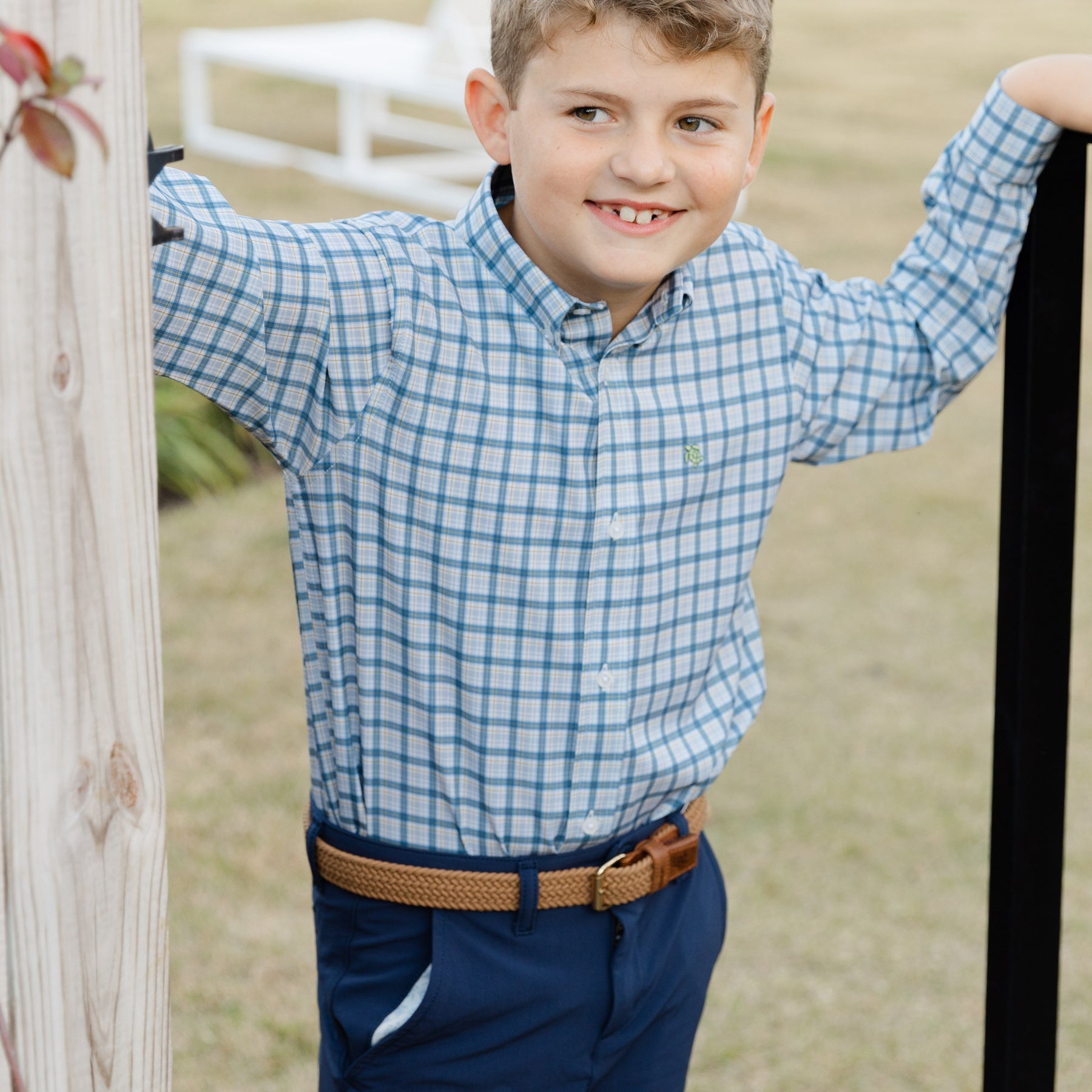 Bailey Boys Performance Button Down, Stone