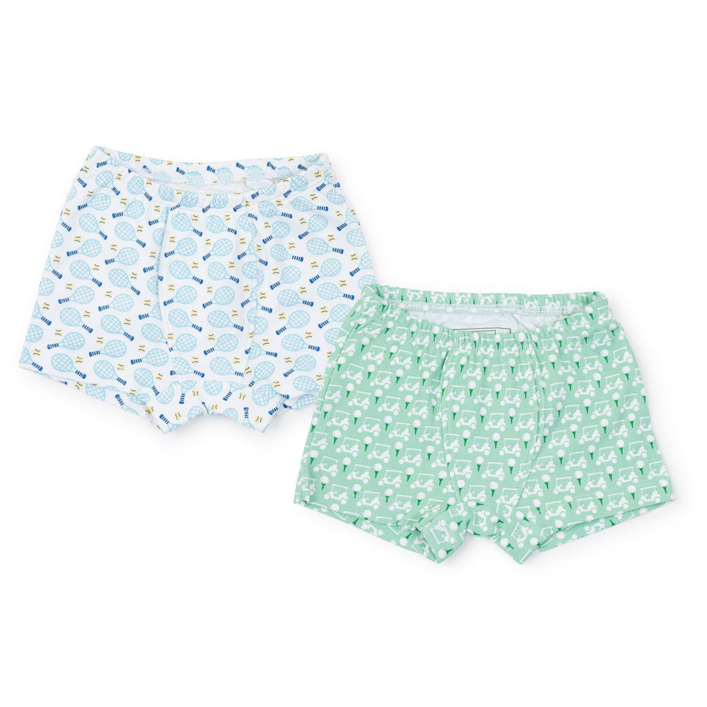 Lila & Hayes Underwear Set, Golf Putting Green/Tennis Match Blue