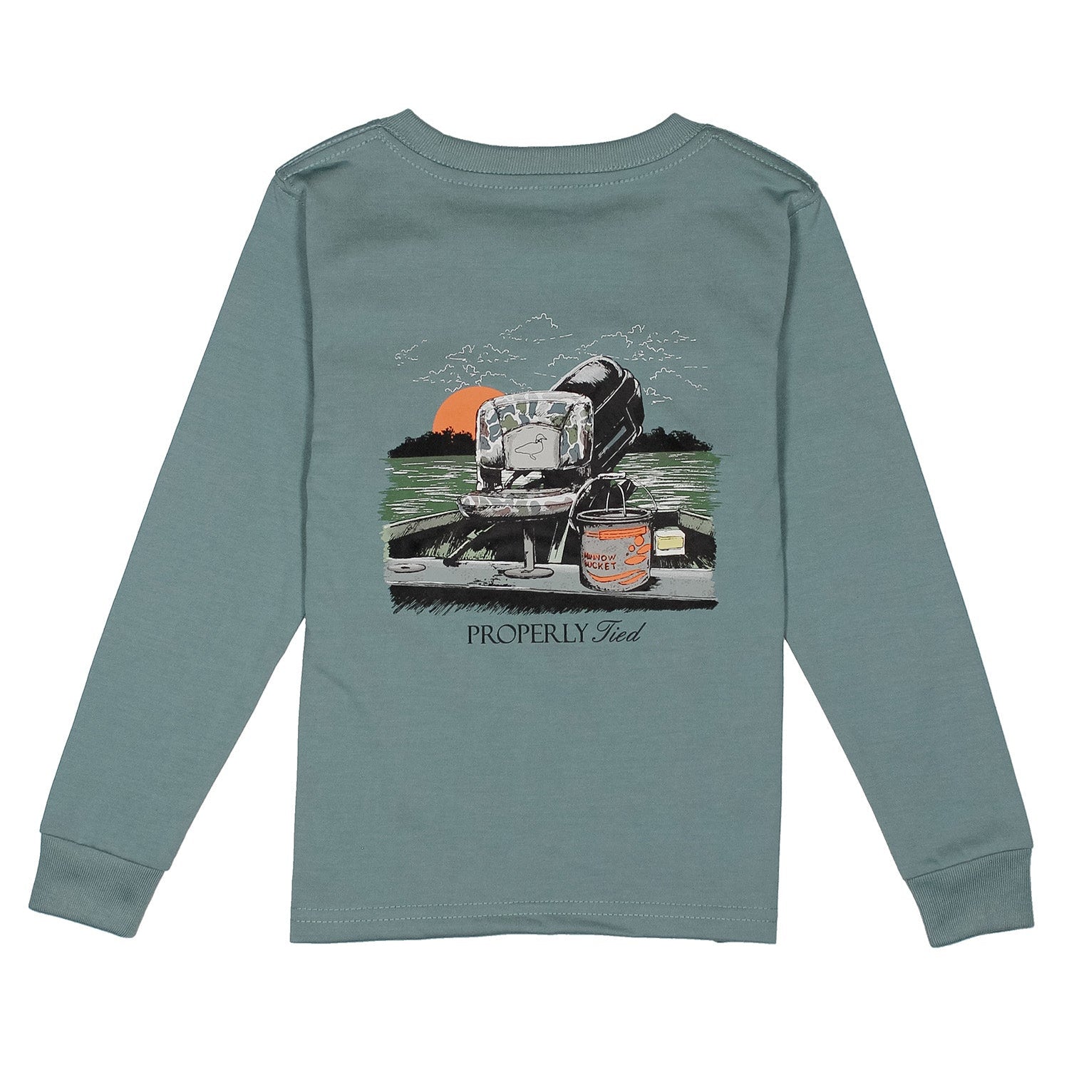 Properly Tied Tee, Gone Fishin' on Steel Blue