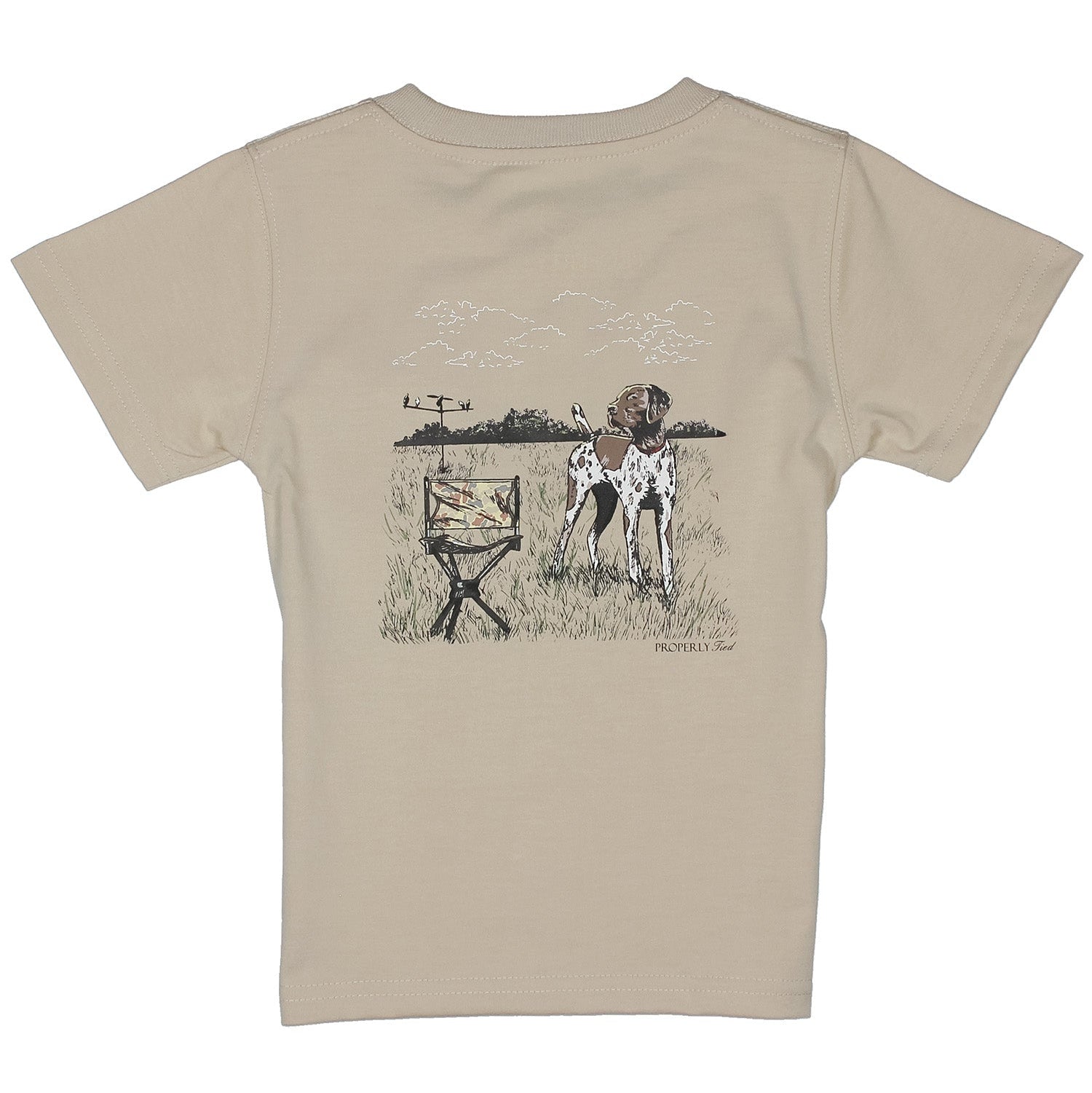 Properly Tied Tee, Dove Hunt on Linen