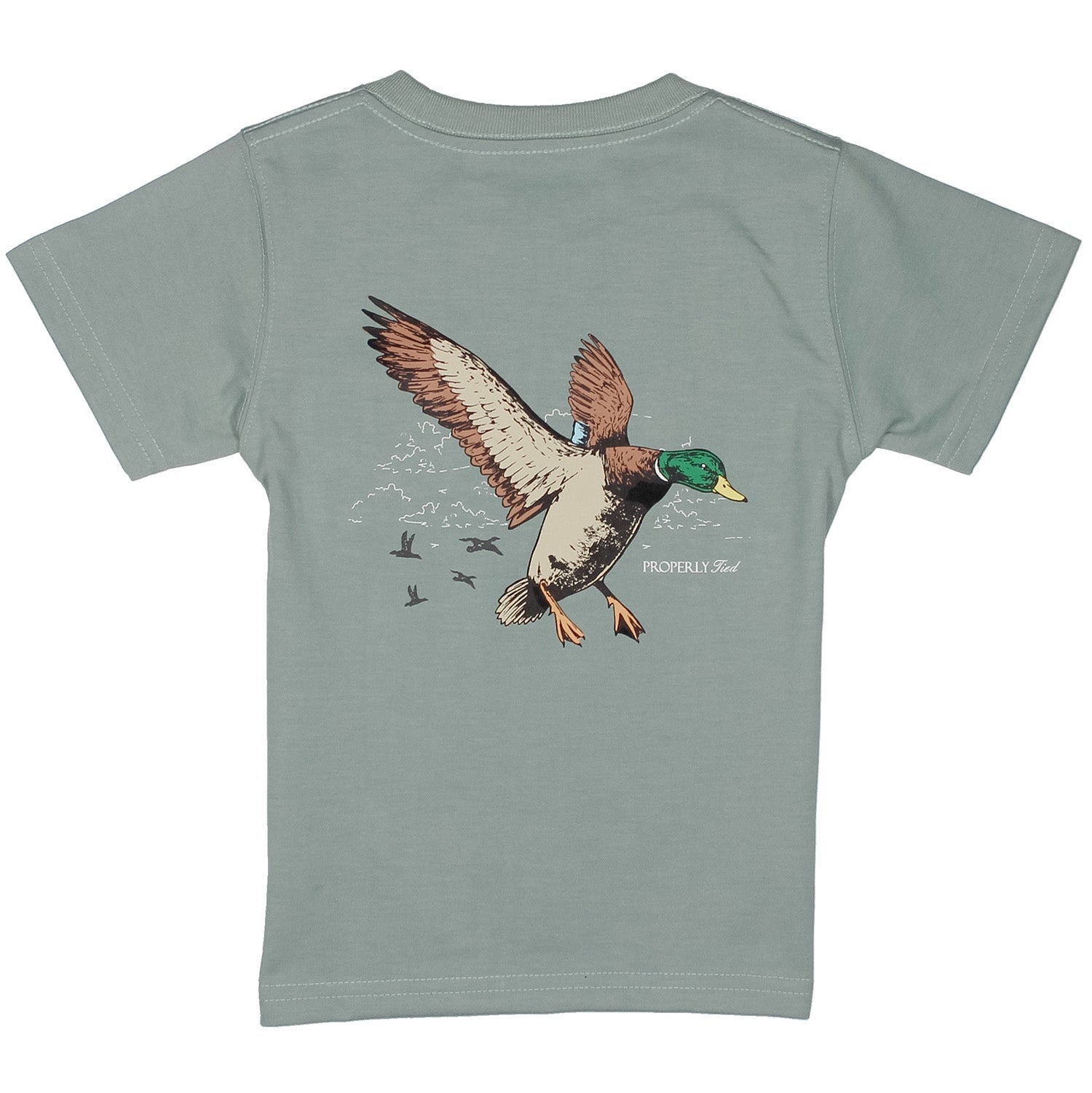Properly Tied Tee, Mallard Flight on Fog